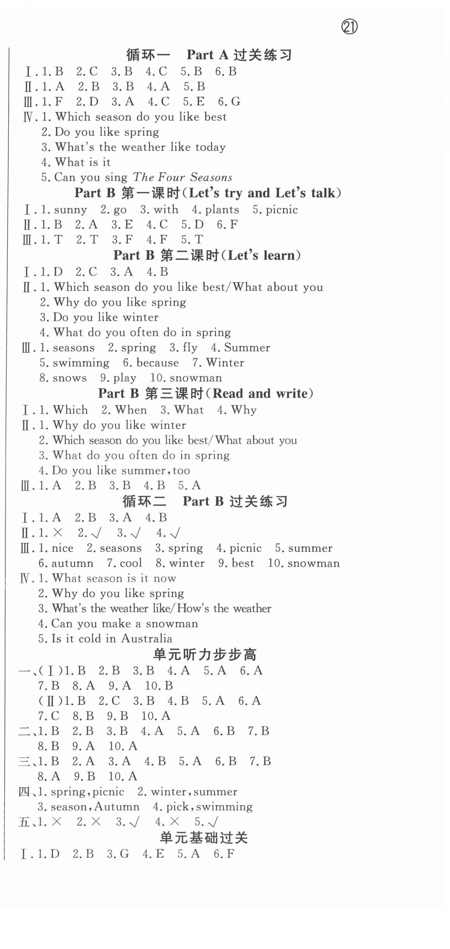 2022年?duì)钤蝗掏黄茖?dǎo)練測(cè)五年級(jí)英語(yǔ)下冊(cè)人教版東莞專版 第3頁(yè)