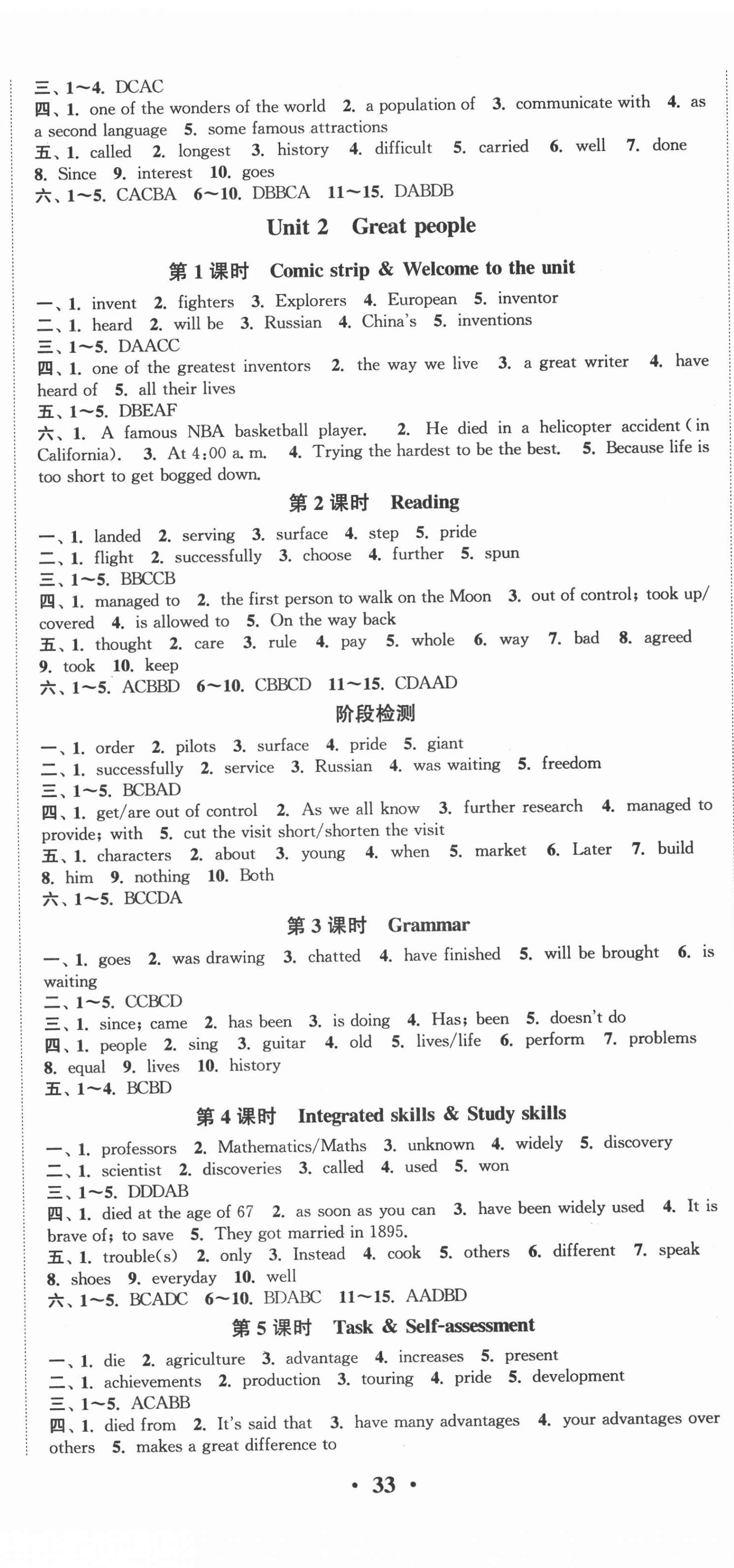 2022年通城學(xué)典活頁檢測九年級英語下冊譯林版 第2頁