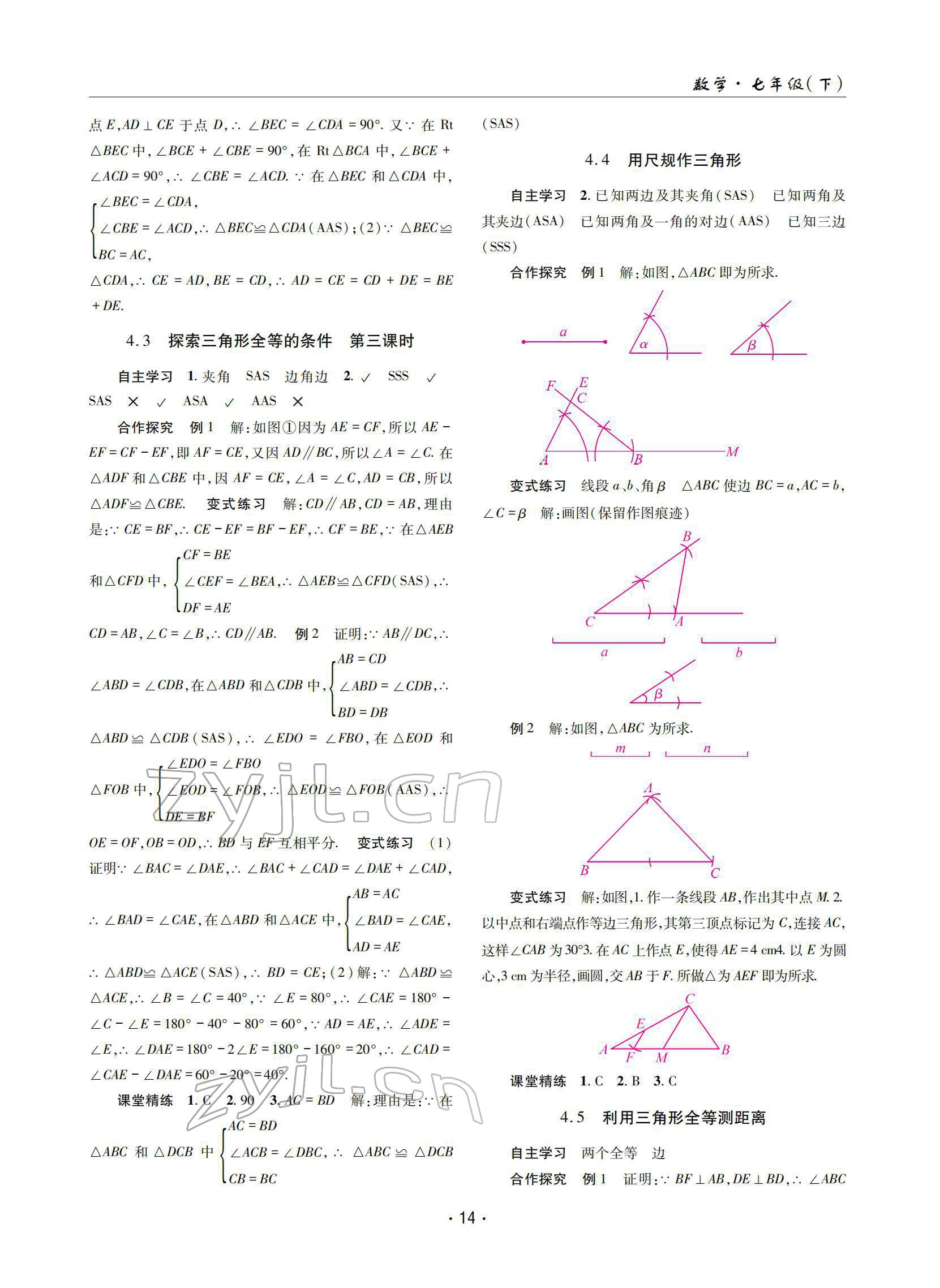 2022年理科愛好者七年級(jí)數(shù)學(xué)下冊(cè)北師大版第19期 參考答案第13頁