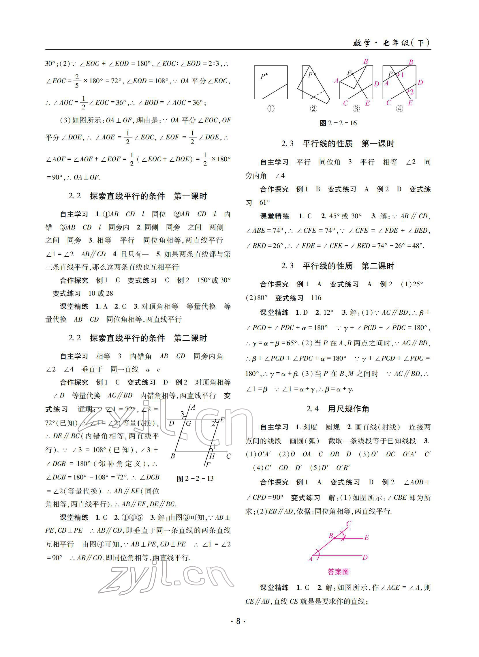 2022年理科愛好者七年級數(shù)學(xué)下冊北師大版第19期 參考答案第7頁