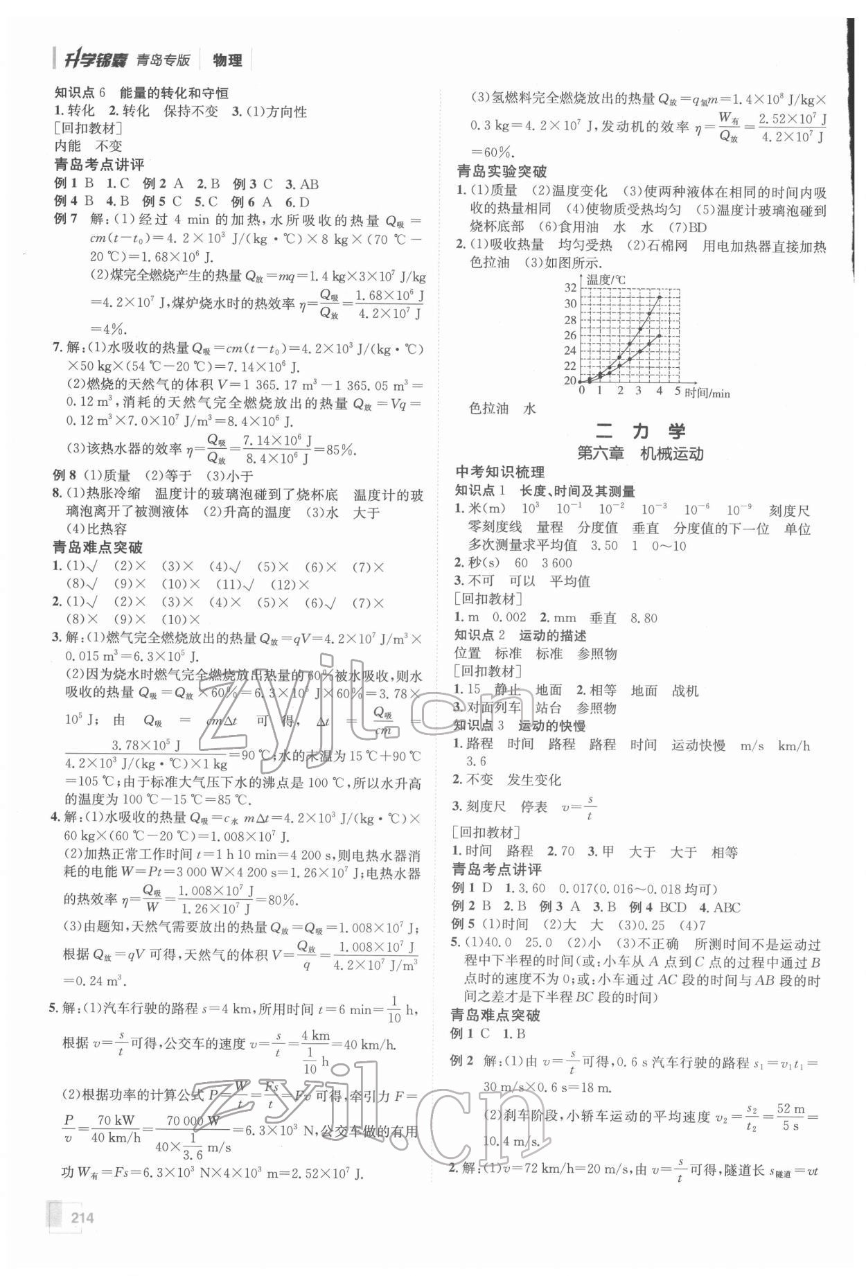 2022年升學錦囊物理青島專版 參考答案第4頁