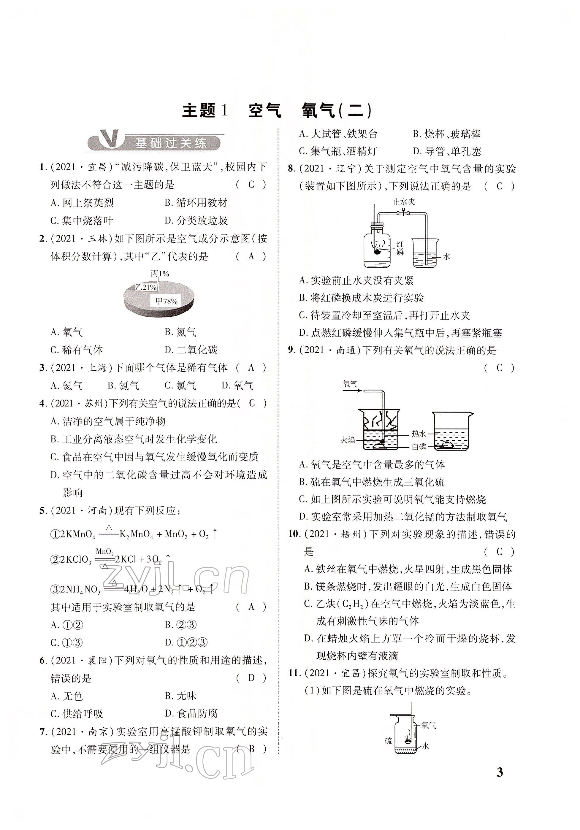 2022年大數(shù)據(jù)學(xué)業(yè)考評(píng)化學(xué) 參考答案第6頁(yè)