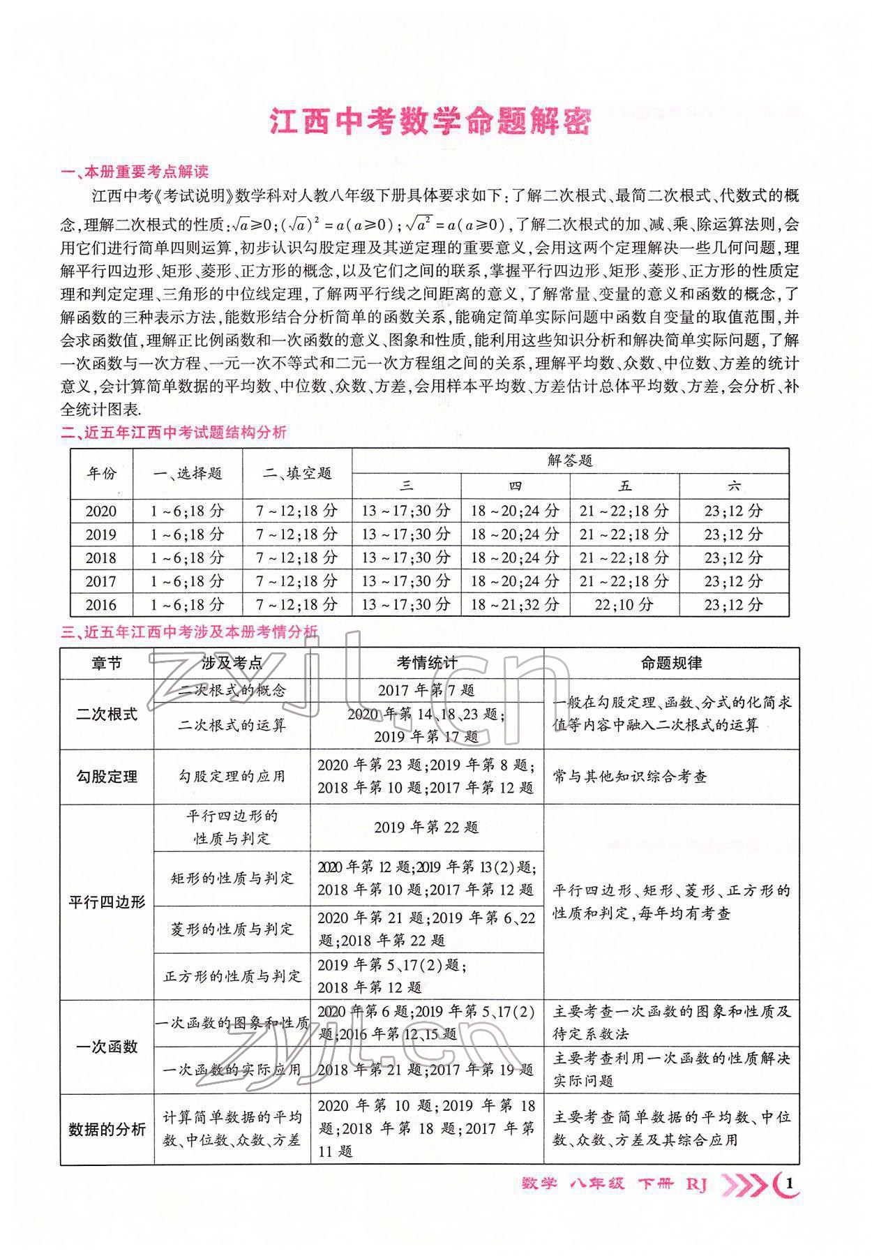 2022年暢優(yōu)新課堂八年級數(shù)學(xué)下冊人教版江西專版 參考答案第28頁