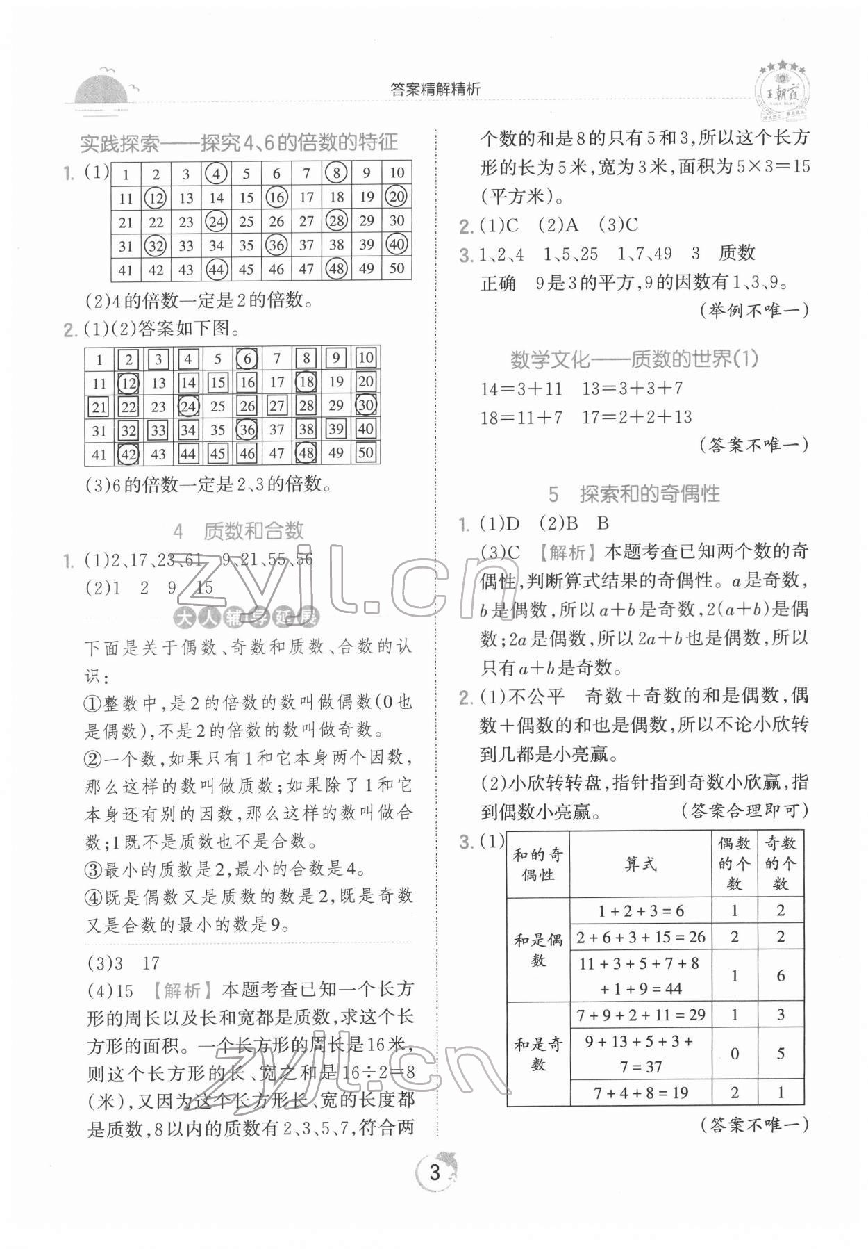 2022年王朝霞德才兼?zhèn)渥鳂I(yè)創(chuàng)新設計五年級數學下冊人教版 第3頁