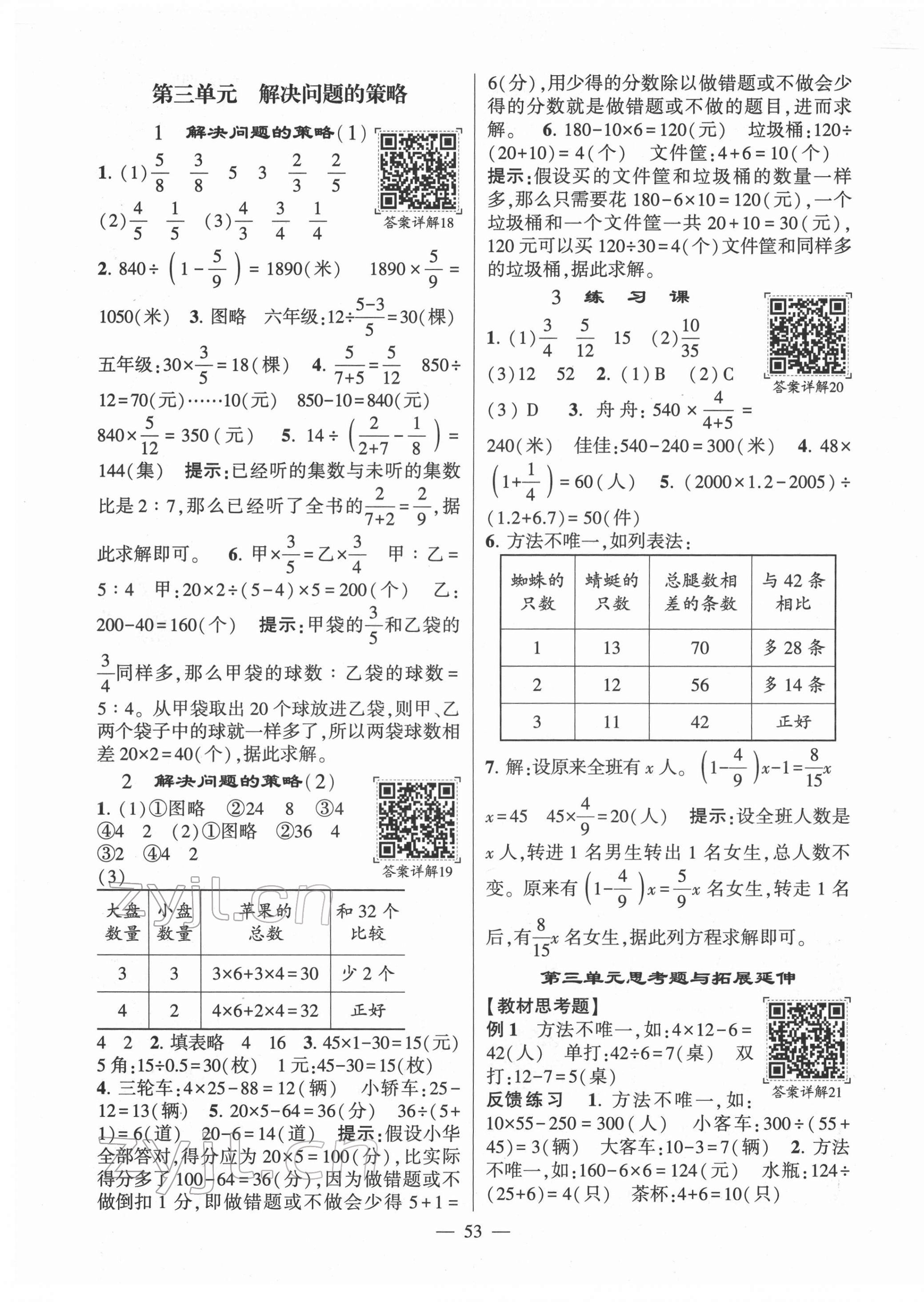 2022年學霸棒棒堂六年級數學下冊蘇教版 參考答案第5頁