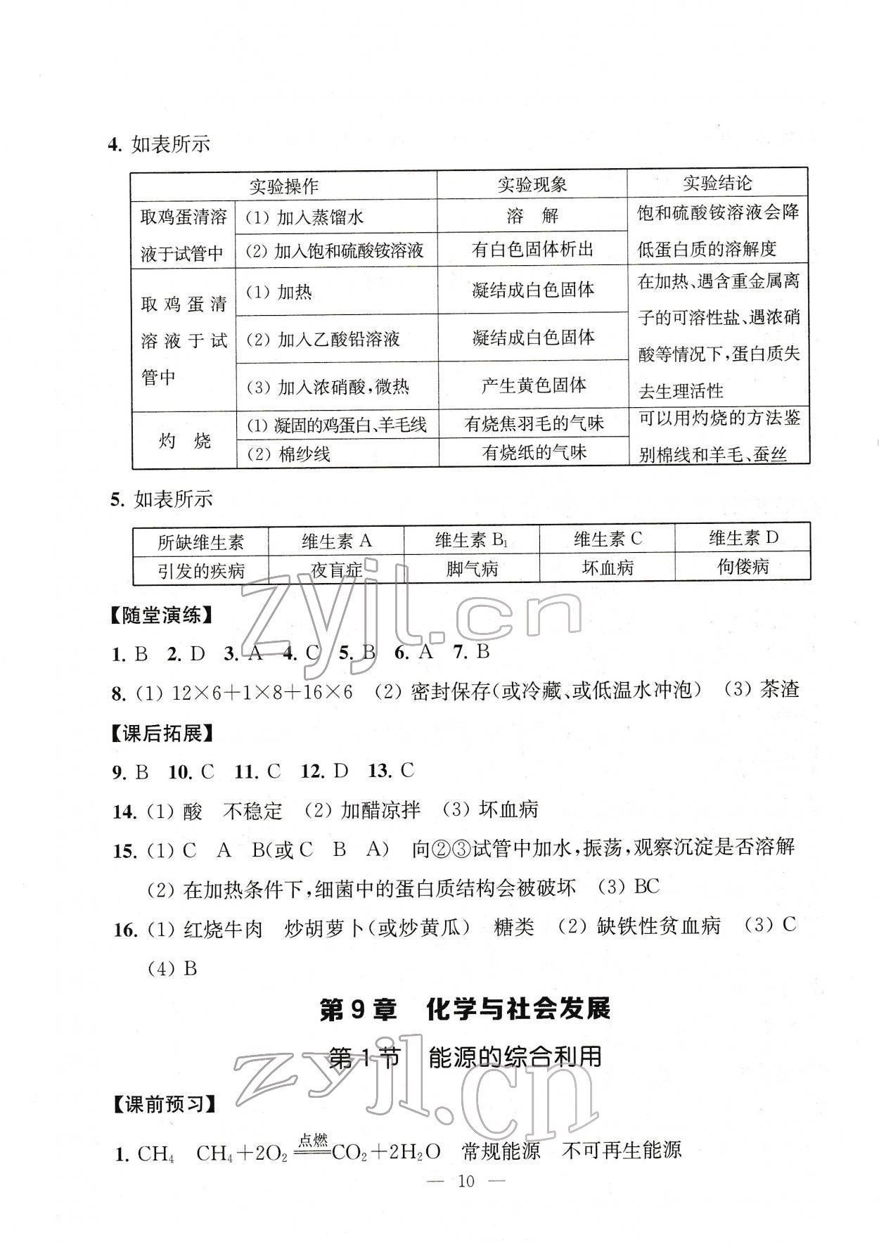 2022年創(chuàng)新優(yōu)化學(xué)案九年級(jí)化學(xué)下冊 參考答案第10頁