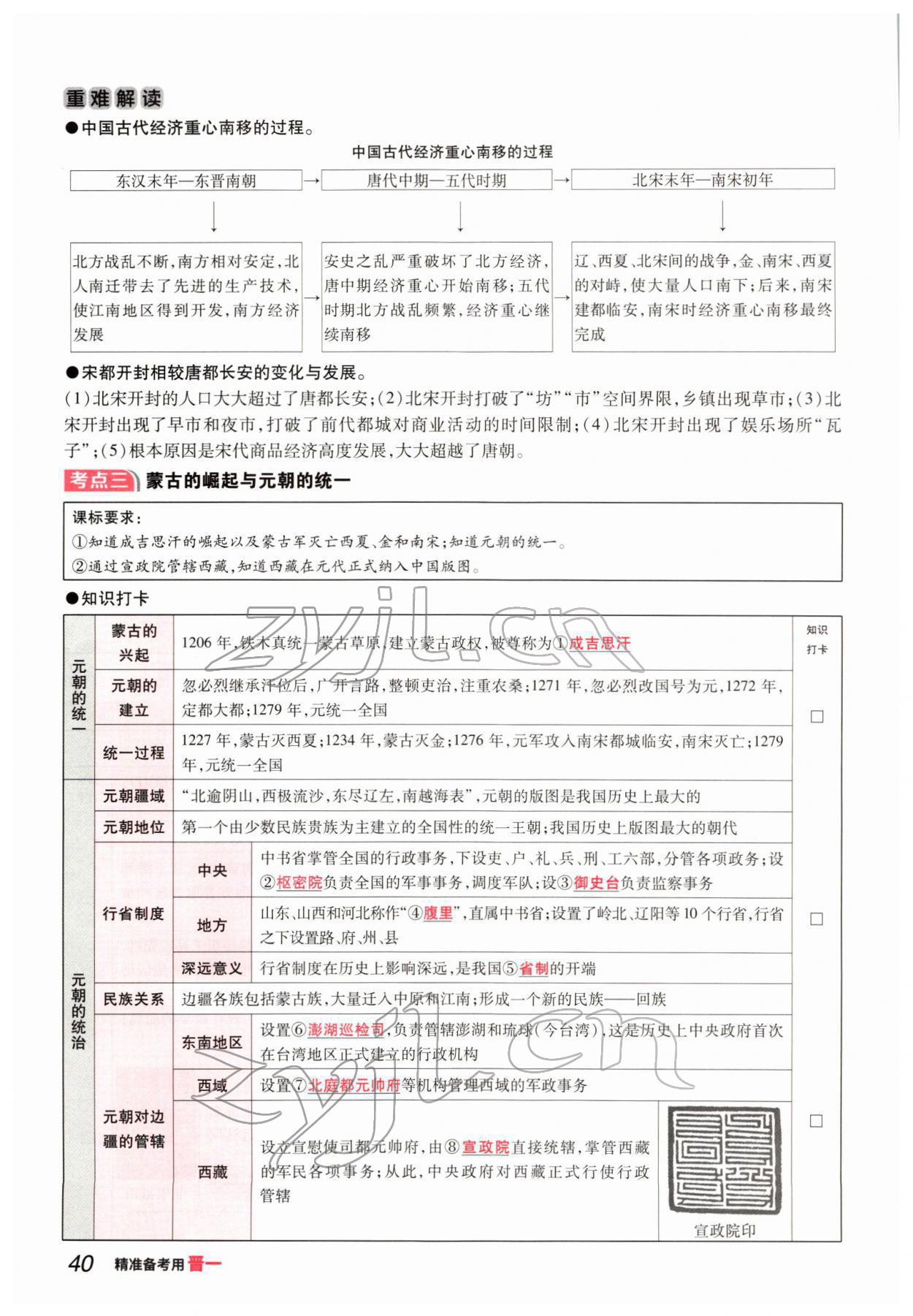 2022年晉一中考精準提分歷史山西專版 參考答案第77頁