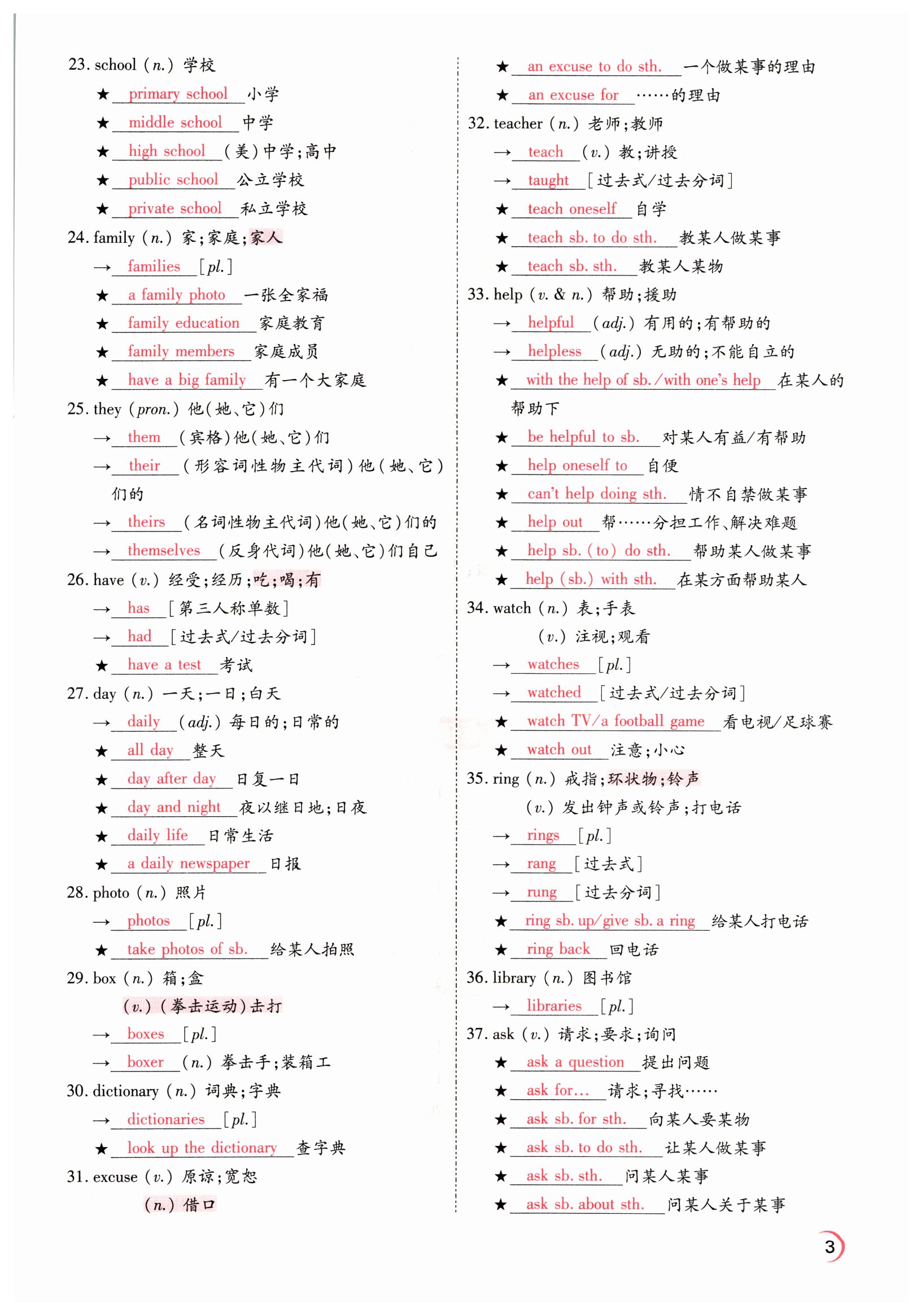 2022年晉一中考精準提分英語山西專版 參考答案第3頁