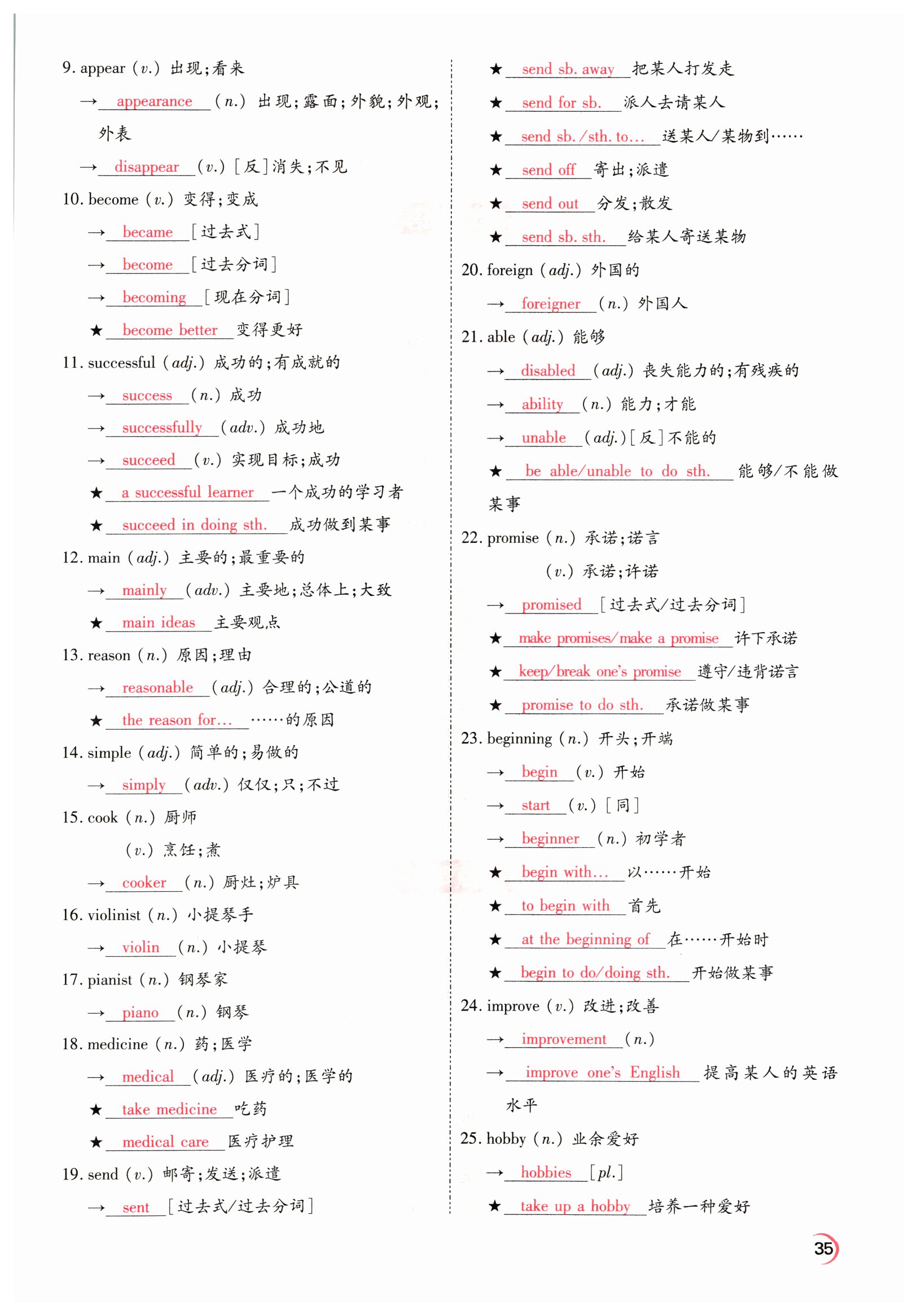 2022年晉一中考精準提分英語山西專版 參考答案第35頁