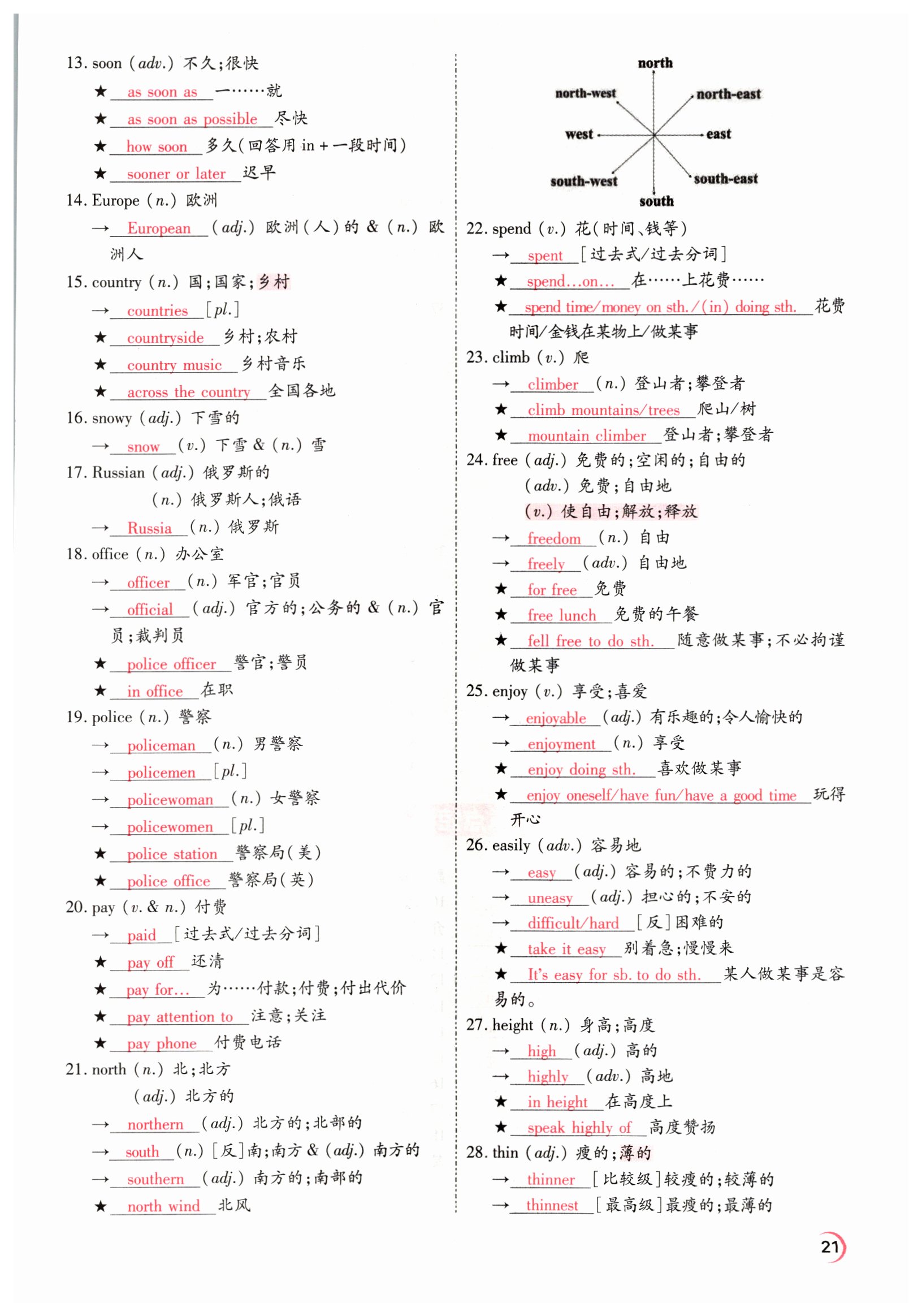 2022年晉一中考精準提分英語山西專版 參考答案第21頁