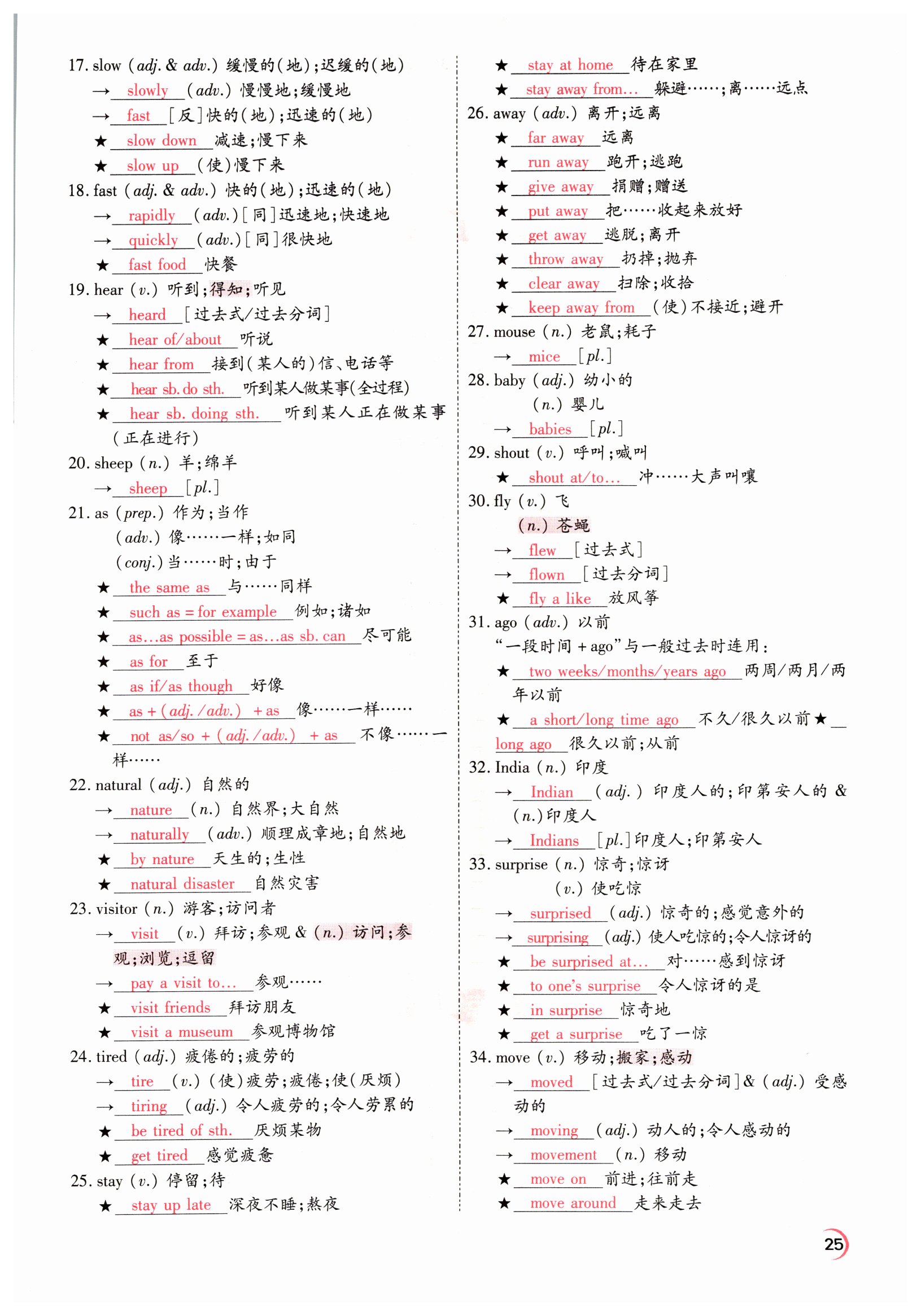 2022年晉一中考精準提分英語山西專版 參考答案第25頁