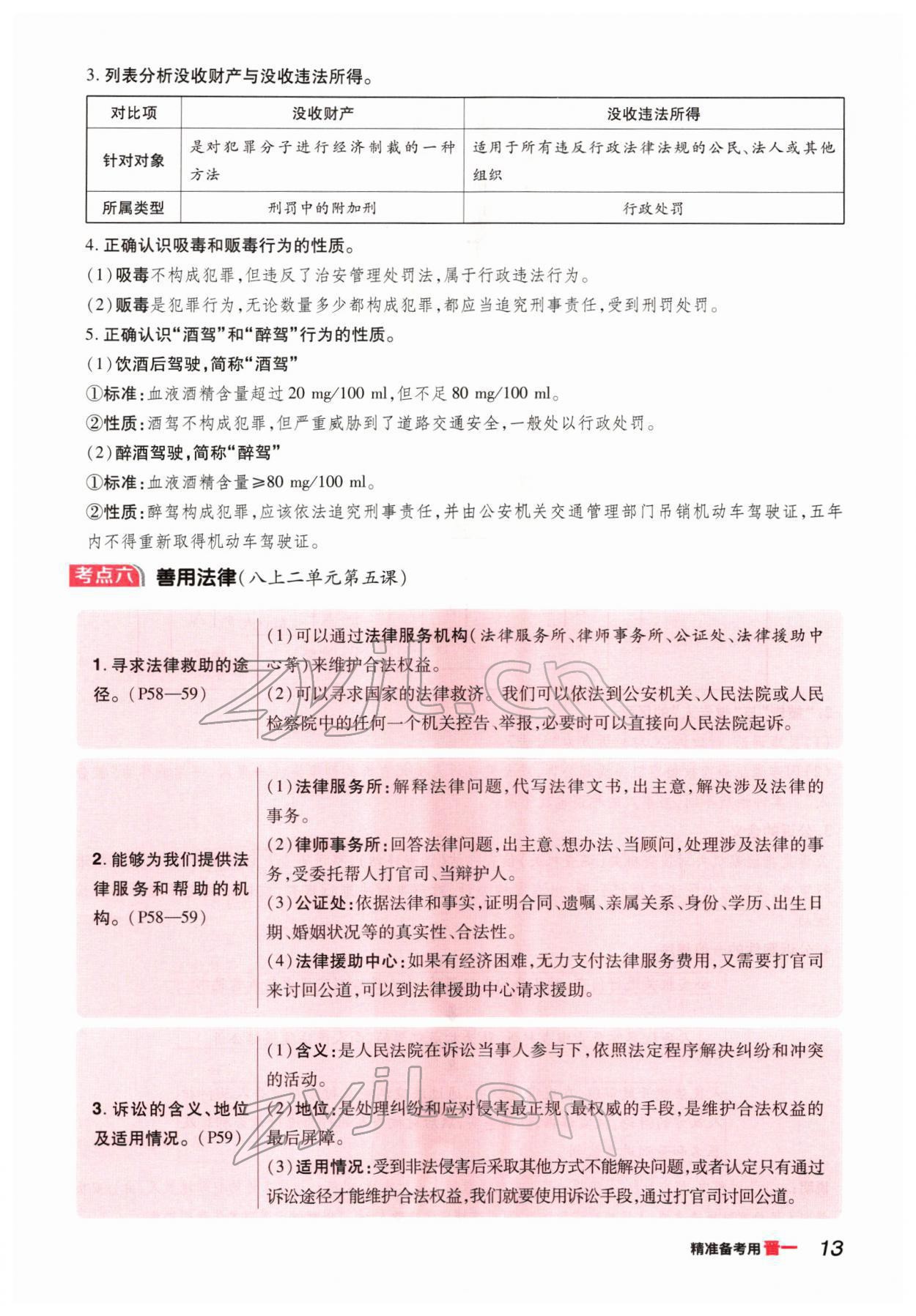 2022年晉一中考精準提分道德與法治山西專版 參考答案第23頁