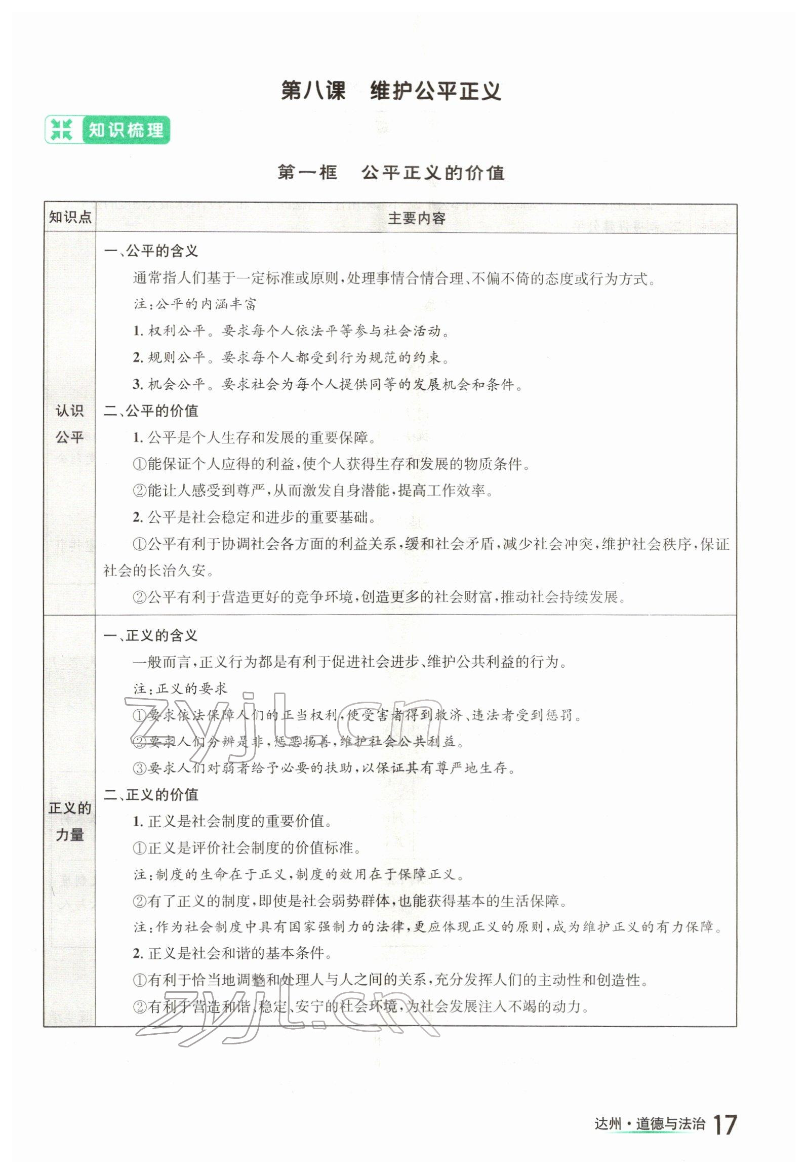 2022年國(guó)華考試中考總動(dòng)員道德與法治達(dá)州專版 參考答案第17頁(yè)