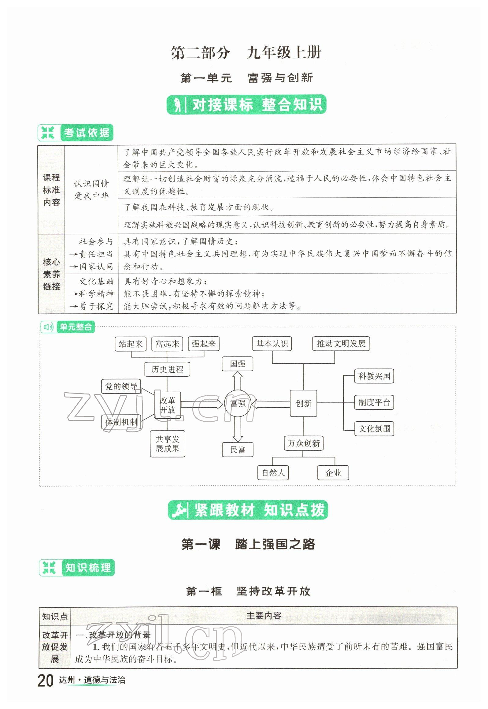 2022年國華考試中考總動(dòng)員道德與法治達(dá)州專版 參考答案第20頁