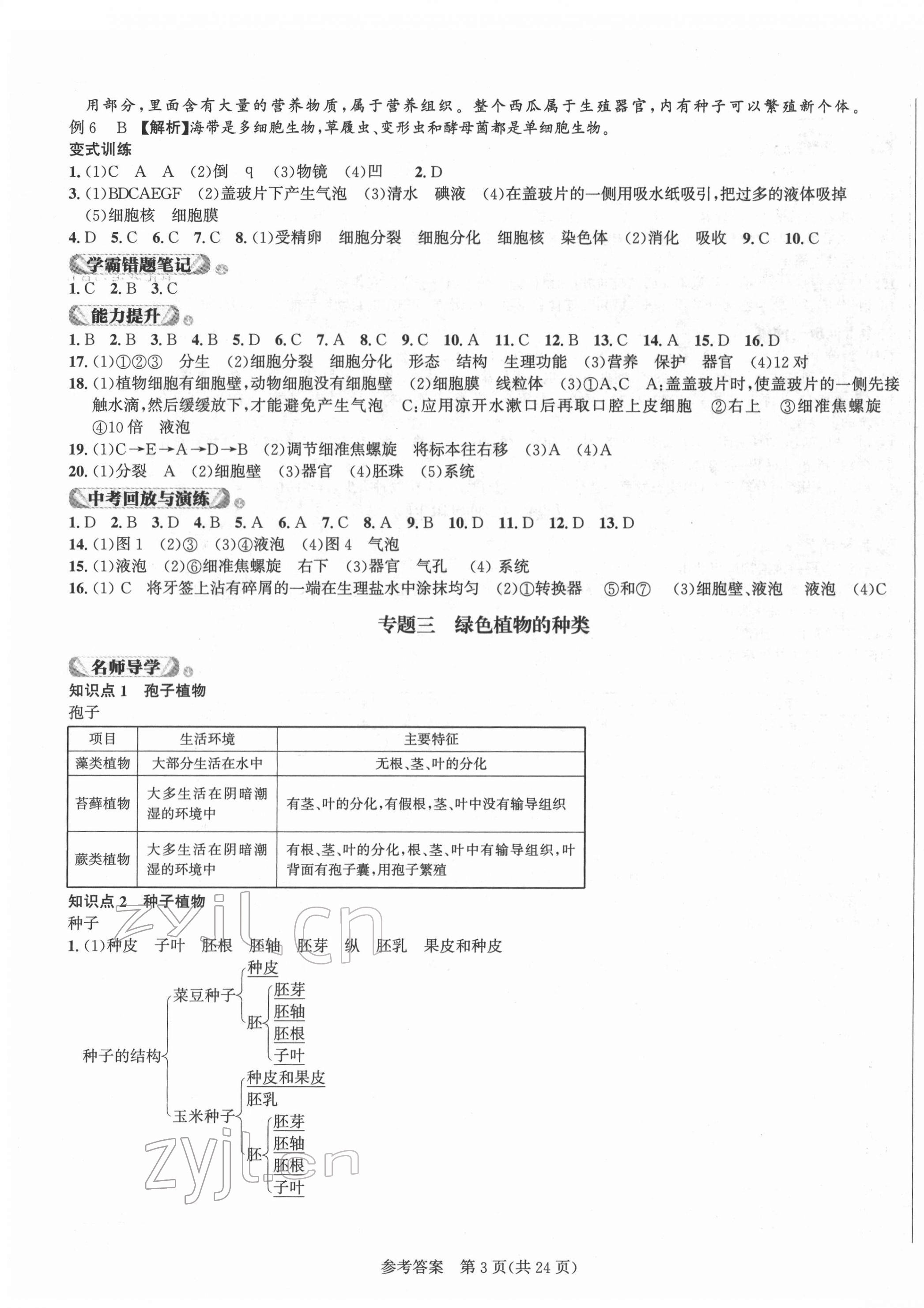 2022年中考檔案生物B版青島專版 第3頁