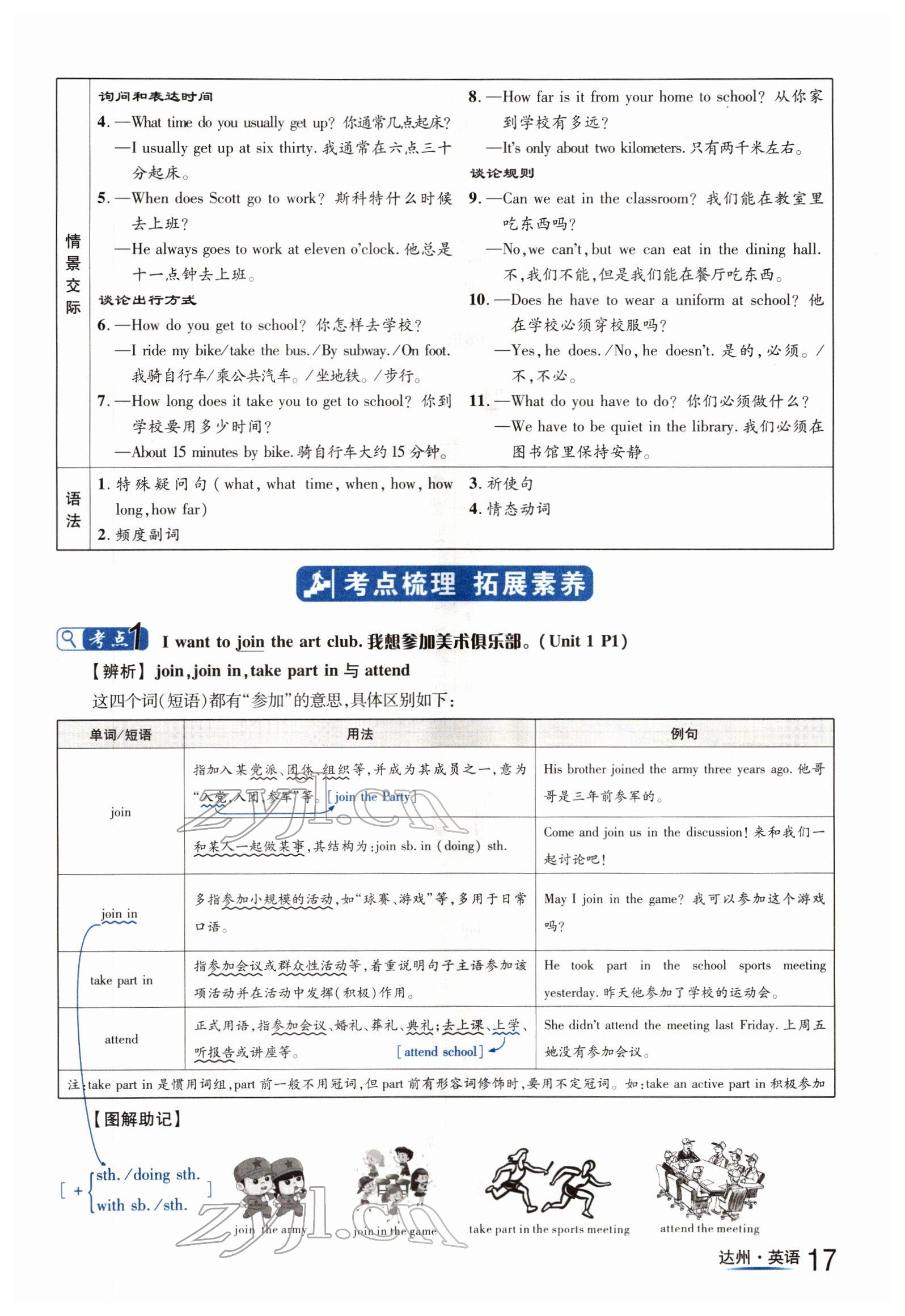 2022年國(guó)華考試中考總動(dòng)員英語(yǔ)達(dá)州專(zhuān)版 參考答案第17頁(yè)