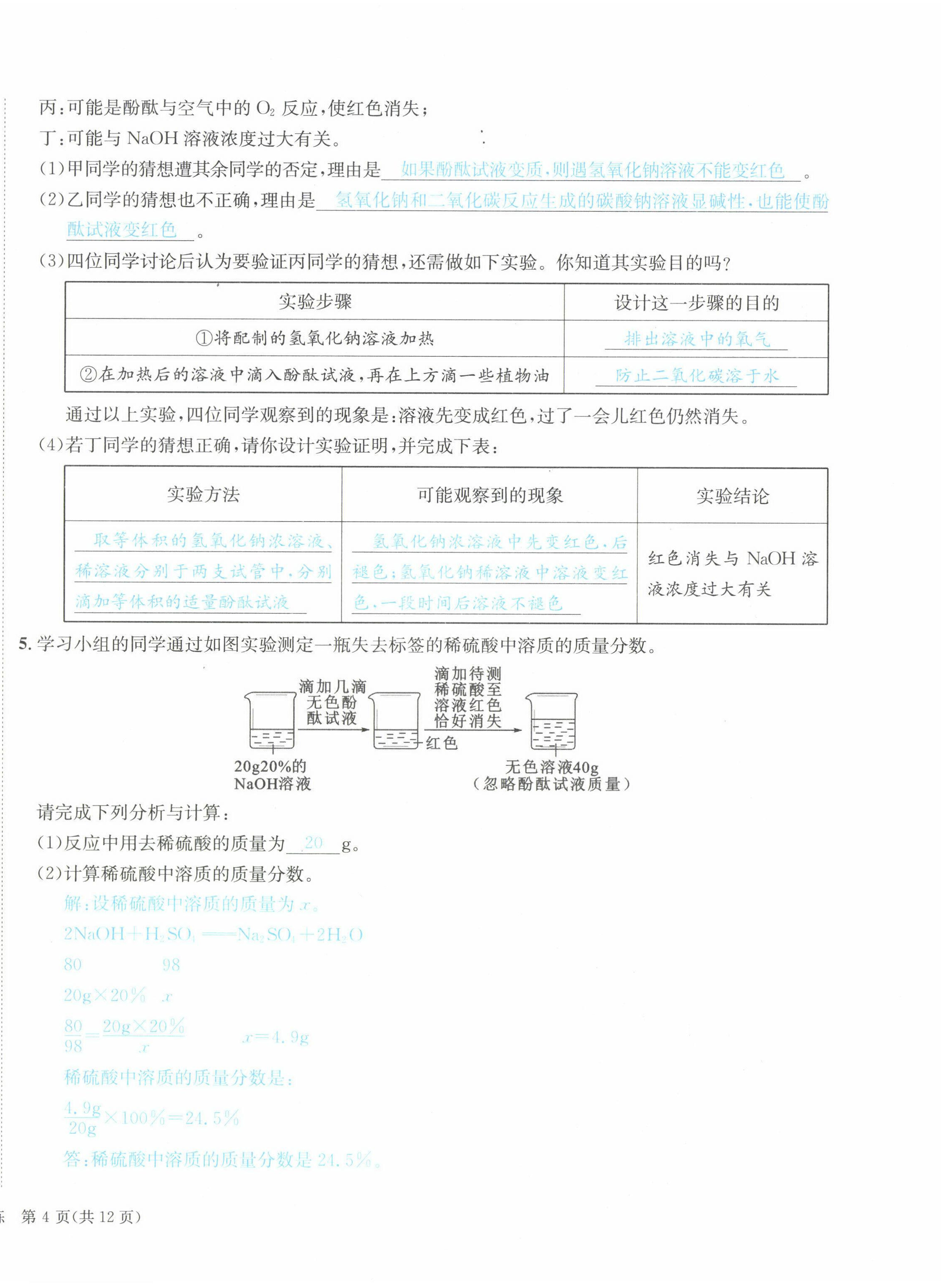 2022年国华考试中考总动员化学达州专版 第8页