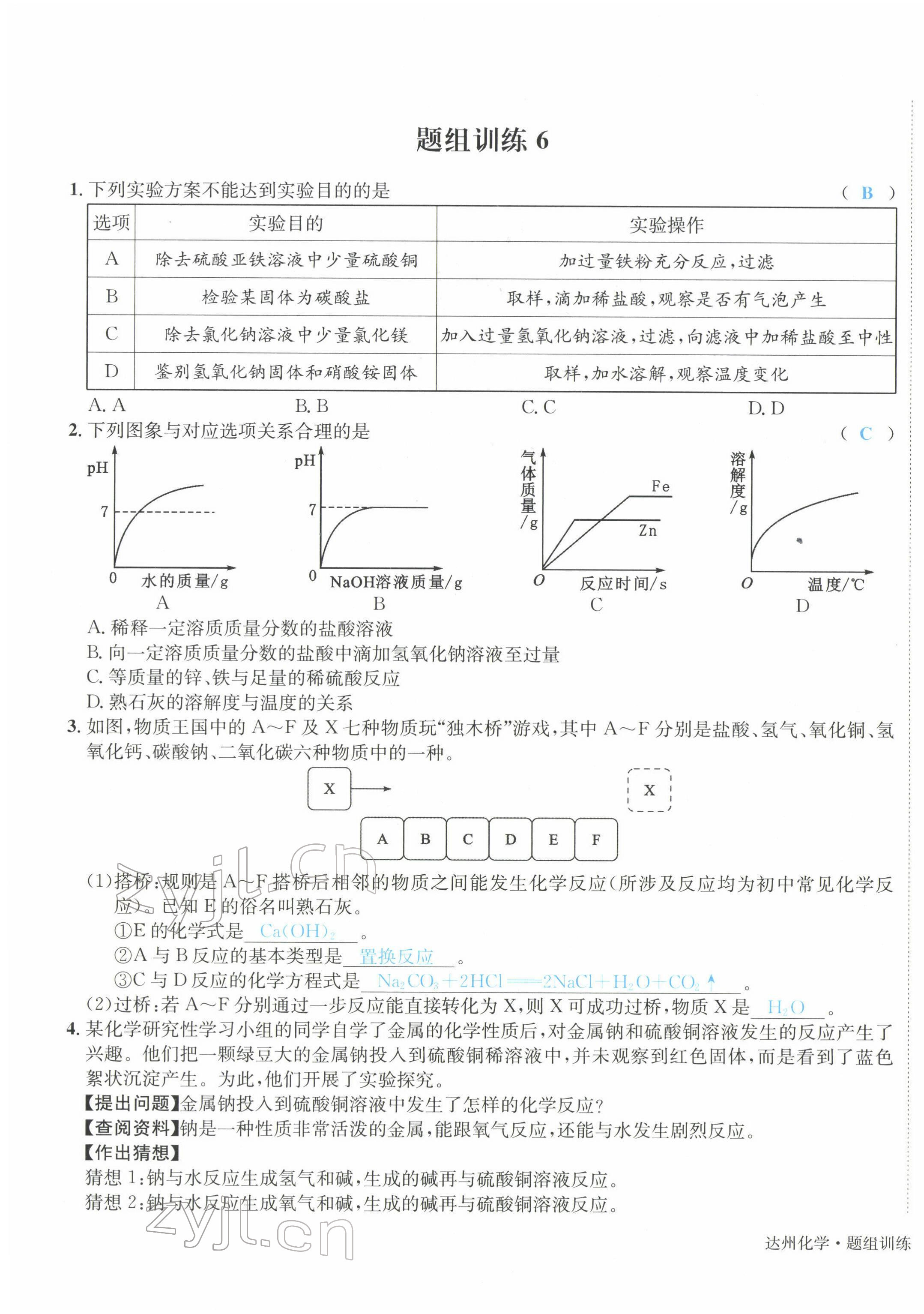 2022年國(guó)華考試中考總動(dòng)員化學(xué)達(dá)州專版 第11頁(yè)