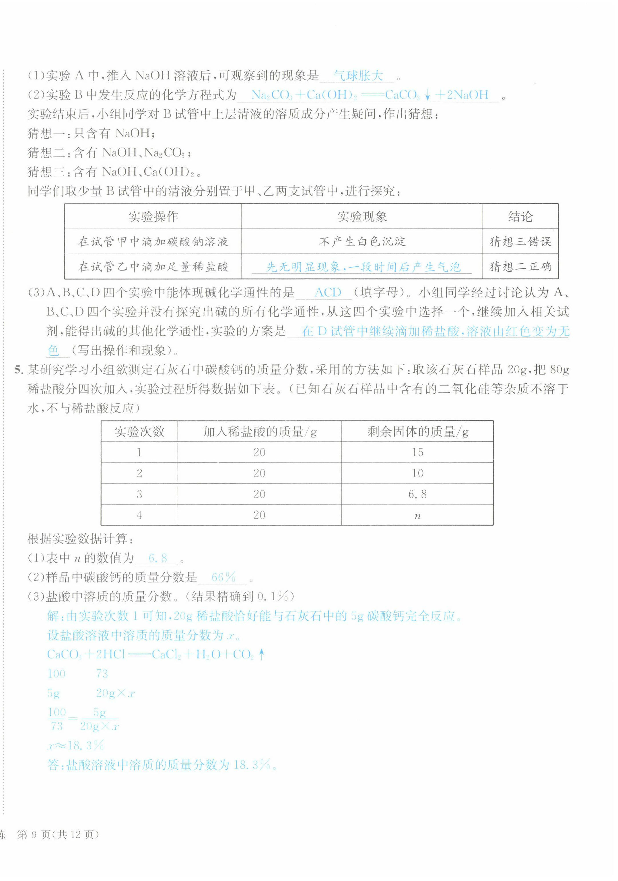 2022年国华考试中考总动员化学达州专版 第18页