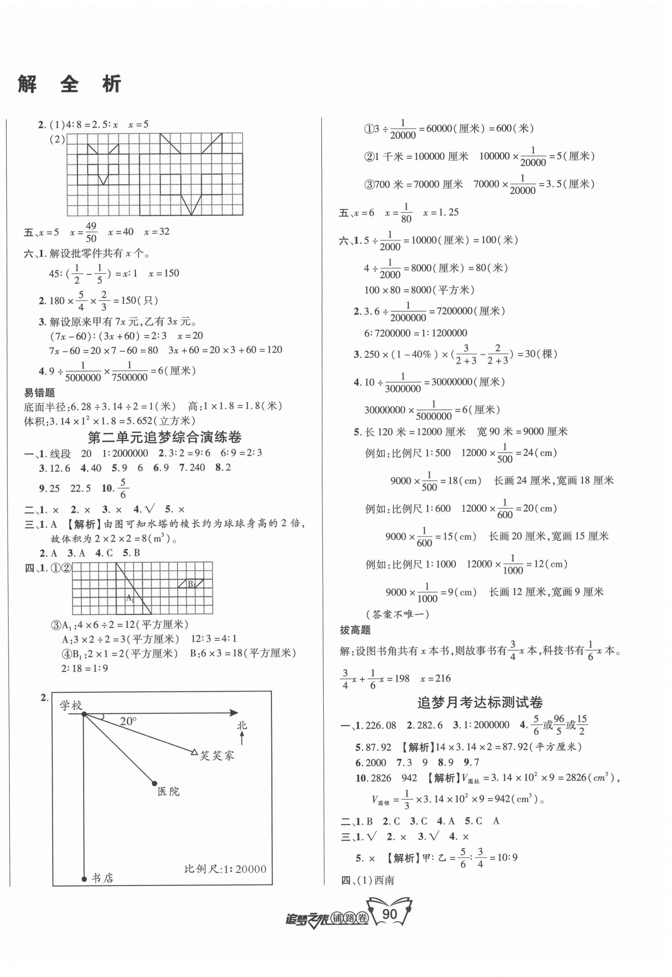 2022年追夢(mèng)之旅鋪路卷六年級(jí)數(shù)學(xué)下冊(cè)北師大版 第2頁(yè)