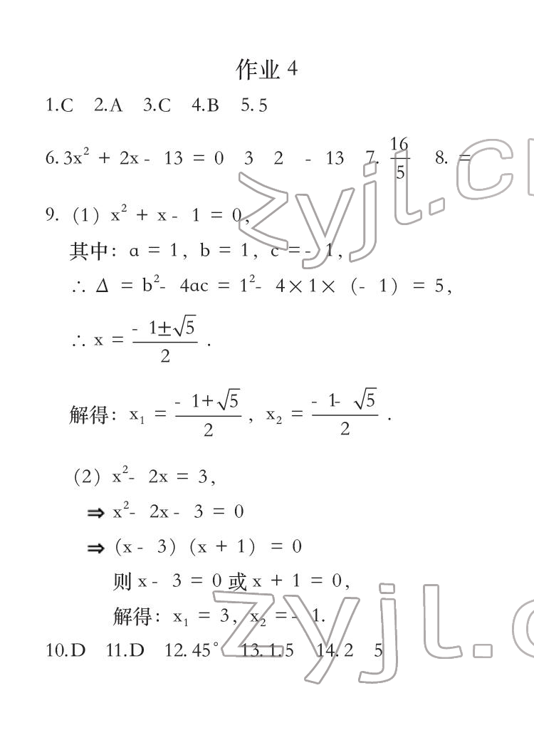 2022年七彩假日寒假生活九年級合訂本景德鎮版 參考答案第6頁