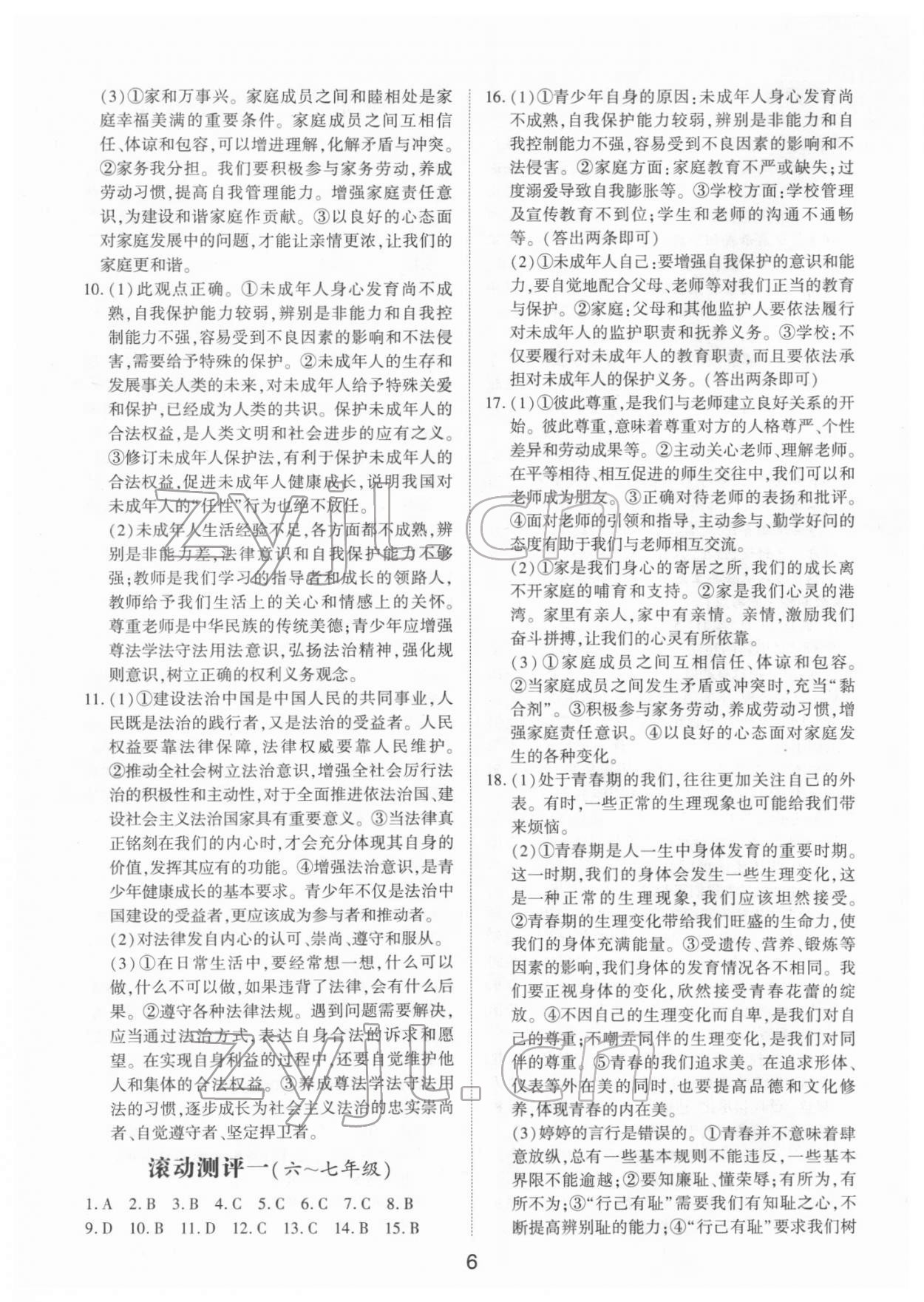 2022年初中總復習手冊道德與法治山東科學技術出版社 第6頁