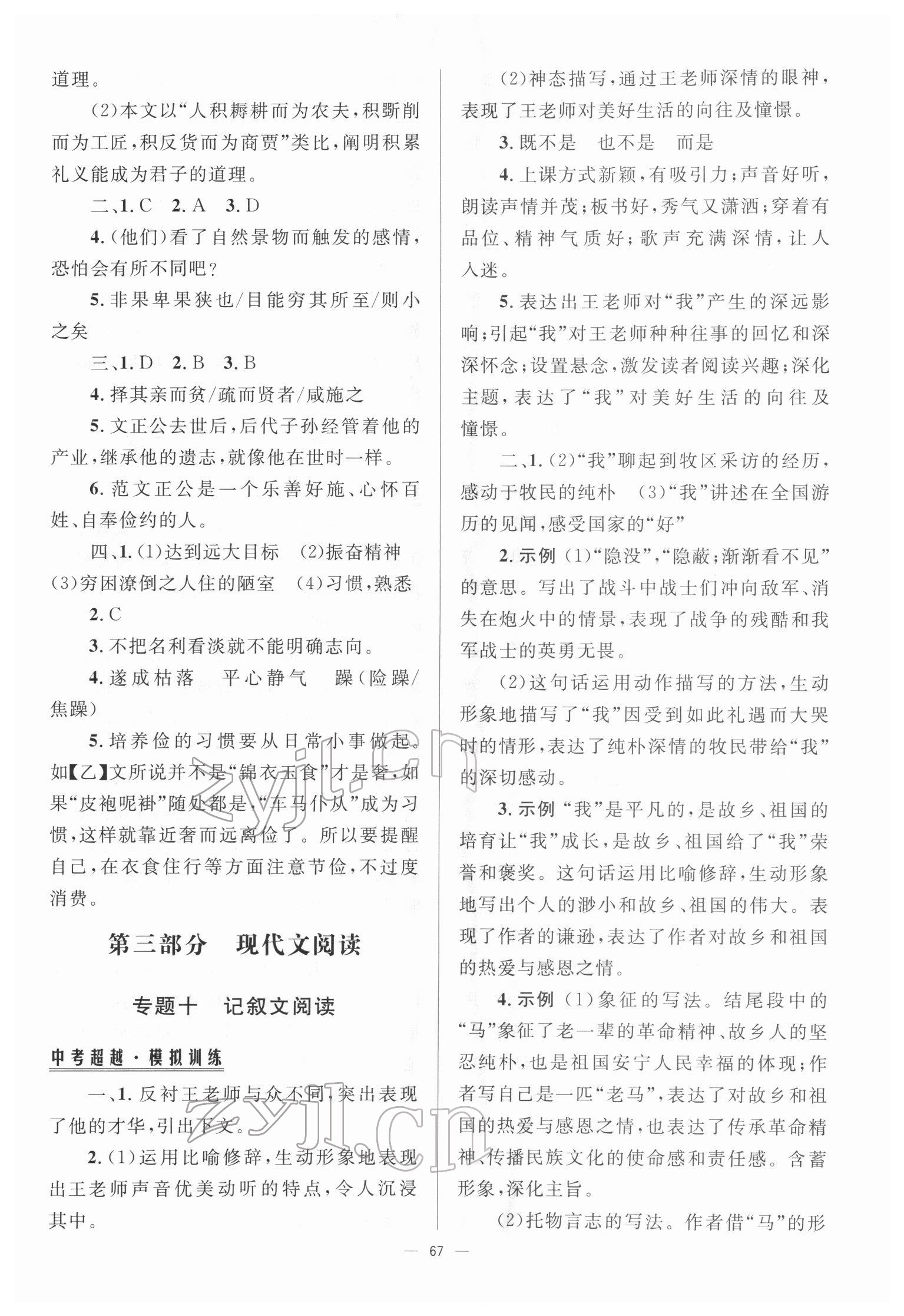 2022年初中總復(fù)習(xí)手冊北京師范大學(xué)出版社語文 第5頁