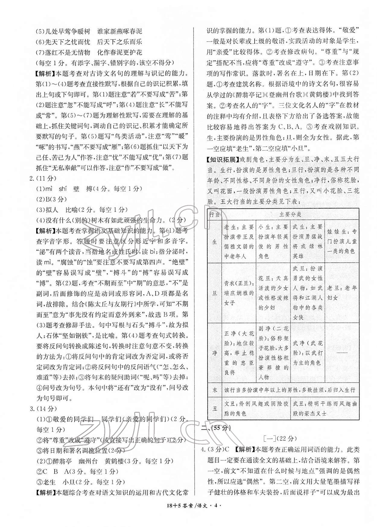 2022年中考試題精編安徽師范大學(xué)出版社語(yǔ)文人教版安徽專(zhuān)版 第4頁(yè)