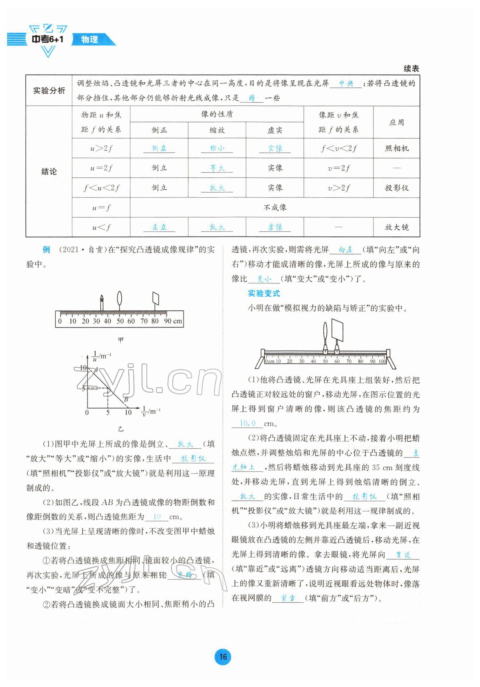 2022年中考6加1物理達(dá)州專版 參考答案第16頁