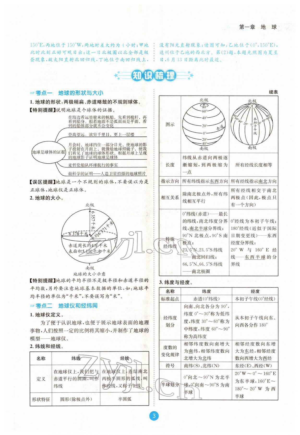 2022年中考6加1地理商務(wù)星球版達(dá)州專版 參考答案第3頁