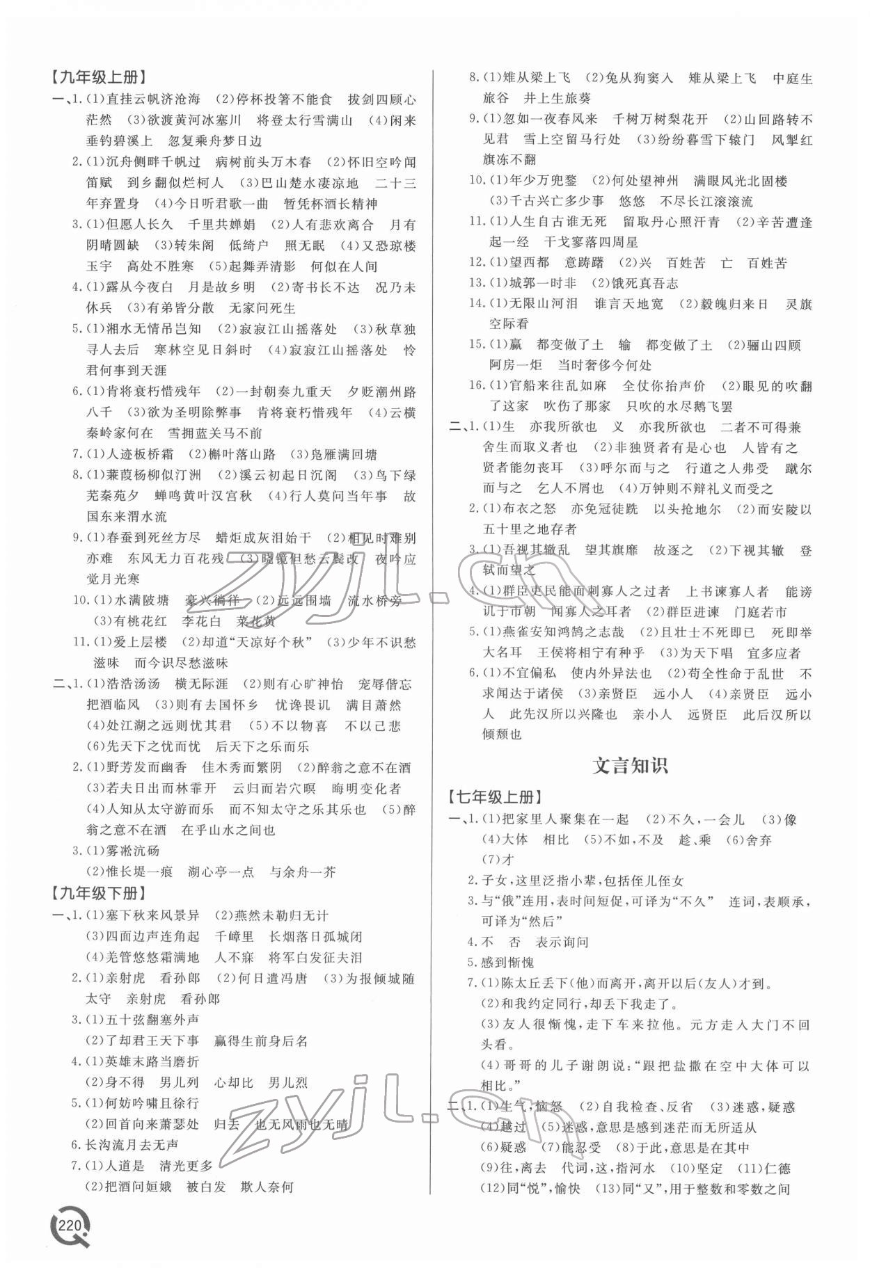 2022年初中總復(fù)習(xí)手冊青島出版社語文 第4頁