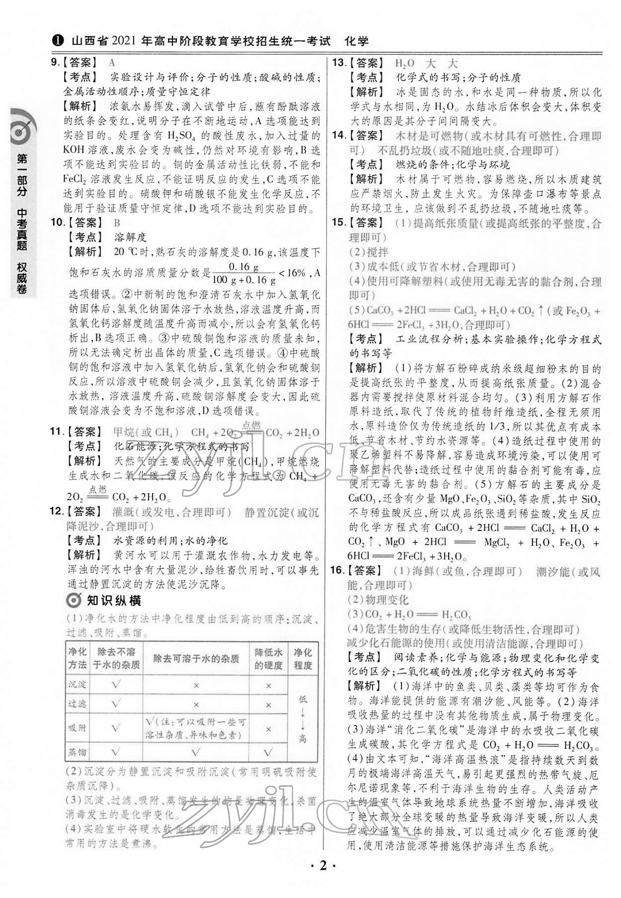2022年晋一中考模拟试卷精编化学山西专版 第2页