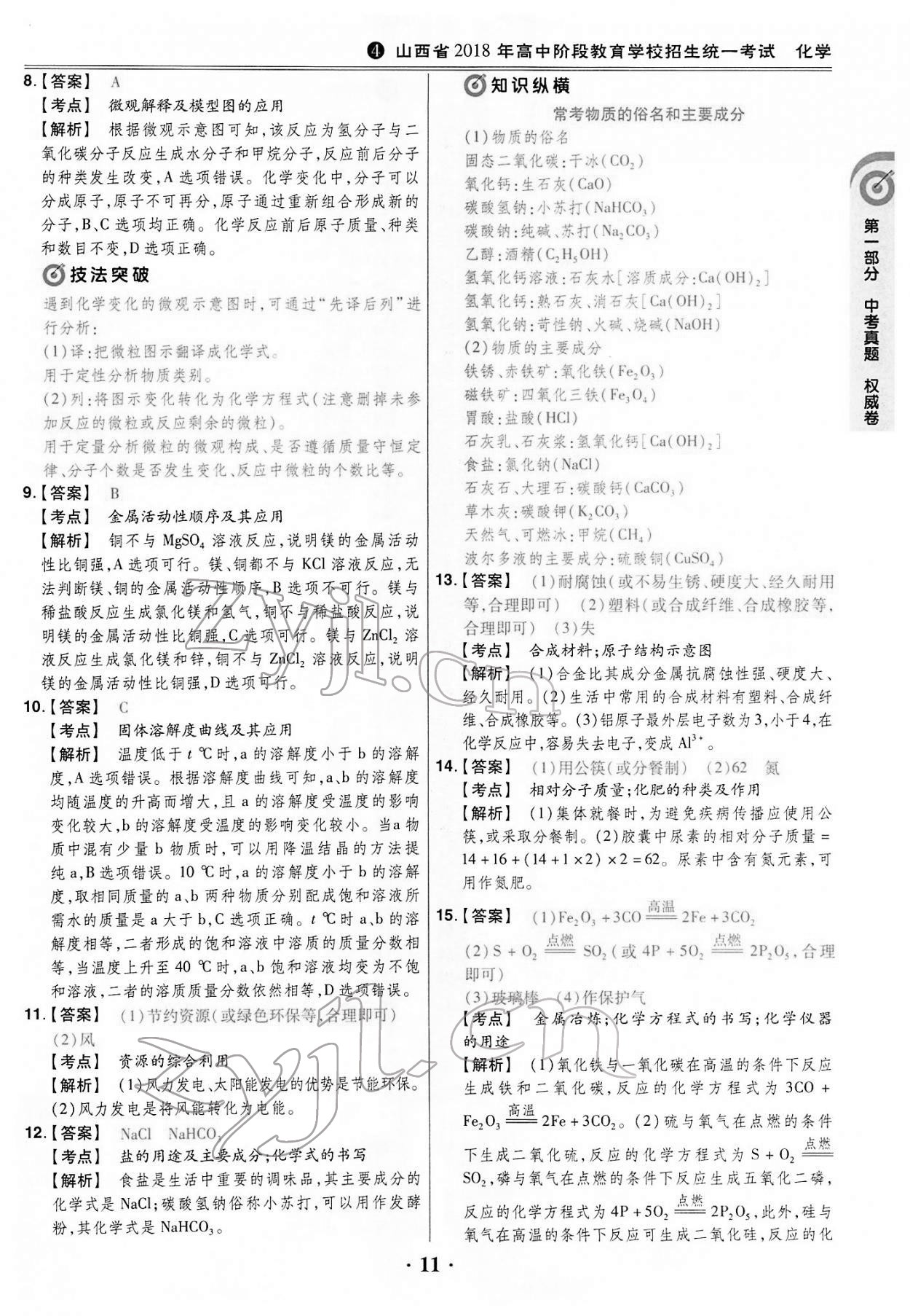2022年晉一中考模擬試卷精編化學(xué)山西專版&nbsp;第11頁