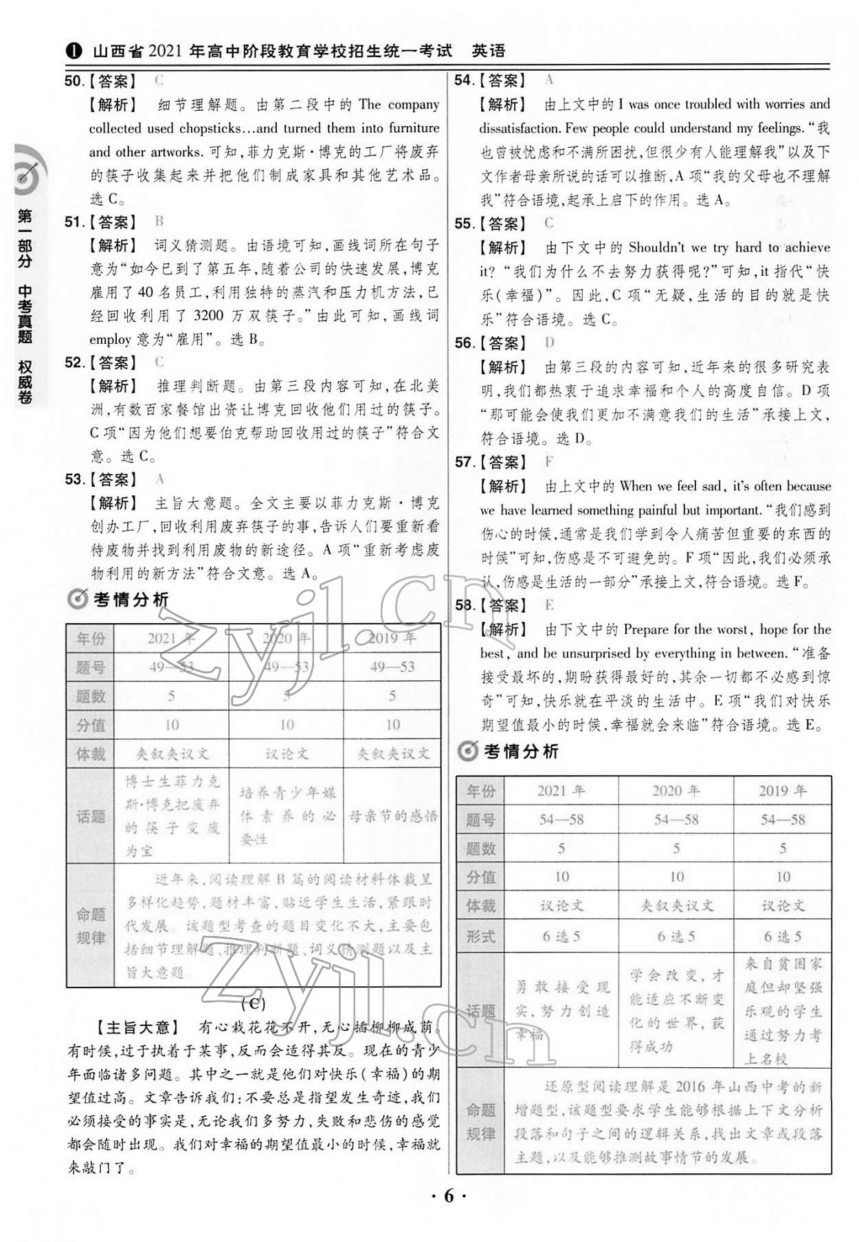 2022年晉一中考山西真題英語 第6頁