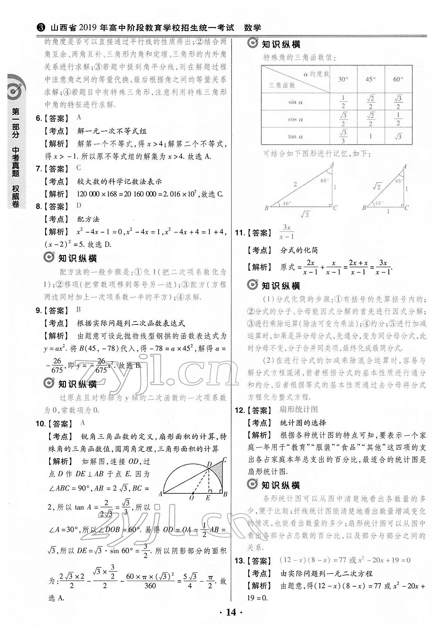 2022年晉一中考山西真題數(shù)學(xué) 第14頁