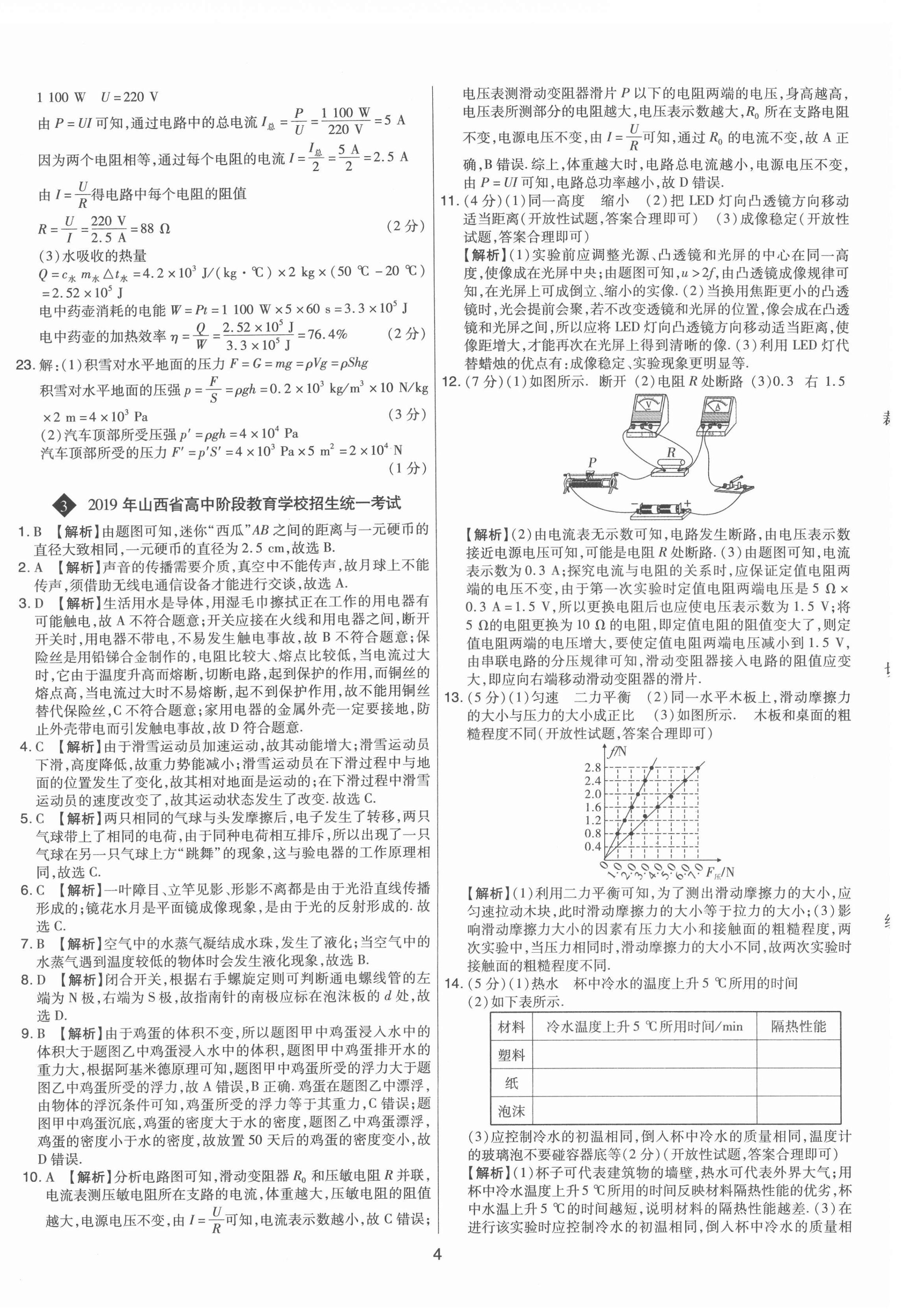 2022年中考試題精選集物理山西專(zhuān)版吉林教育出版社 第4頁(yè)