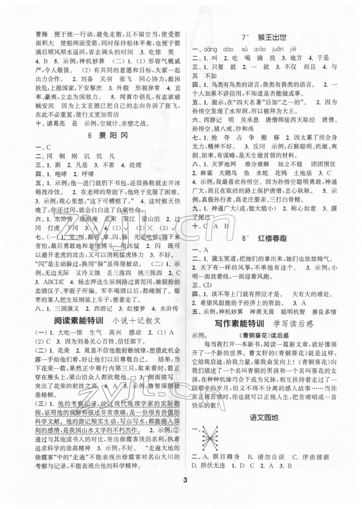 2022年拔尖特訓(xùn)五年級(jí)語(yǔ)文下冊(cè)人教版 第3頁(yè)