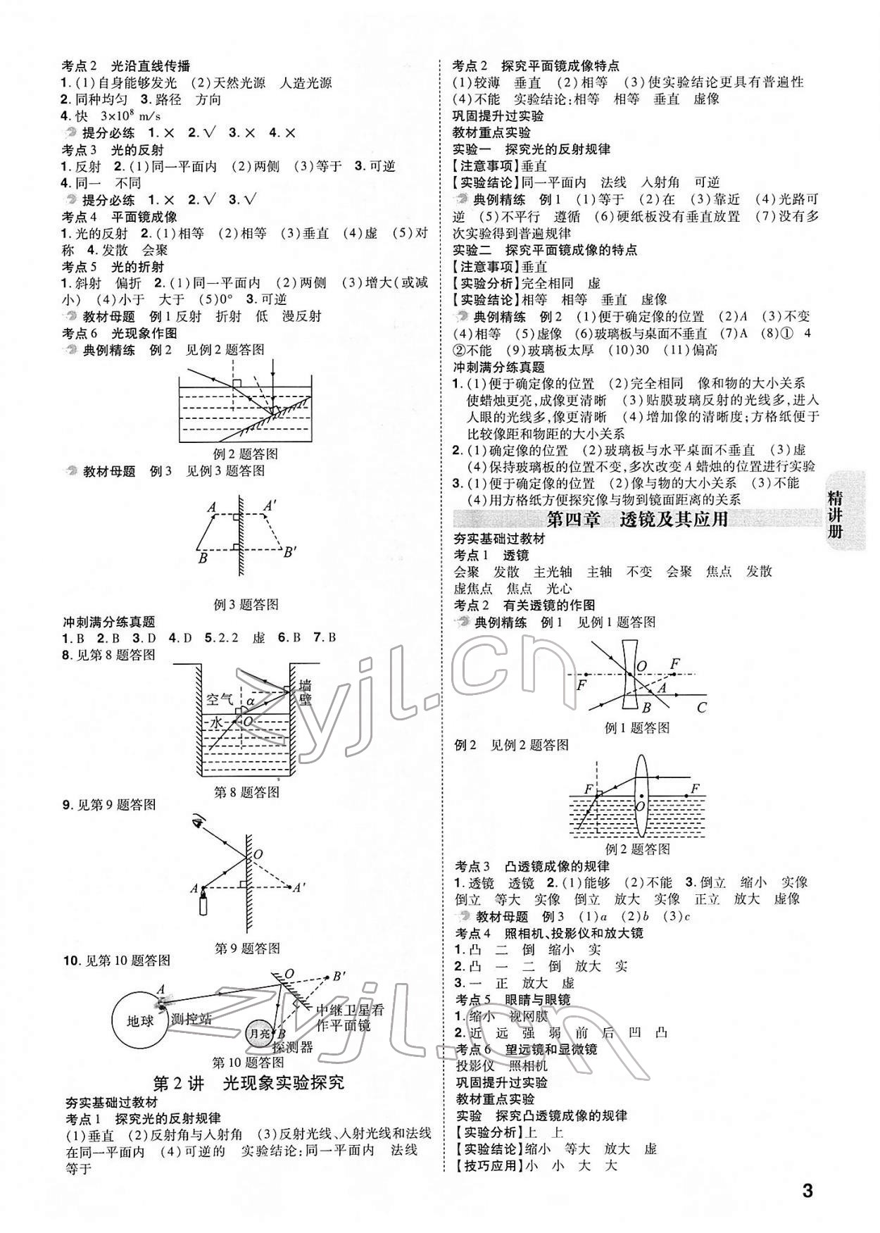 2022年中考快遞中考一練通物理寧夏專版 參考答案第2頁