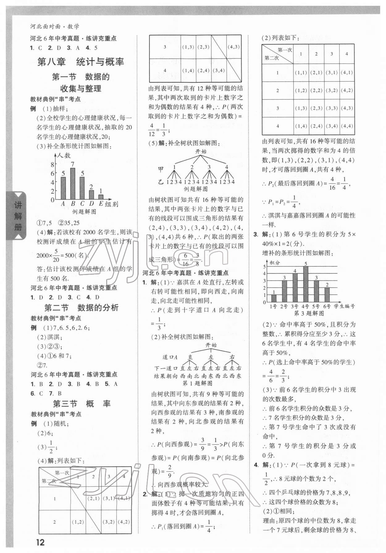 2022年中考面對面數(shù)學(xué)河北專版 參考答案第11頁