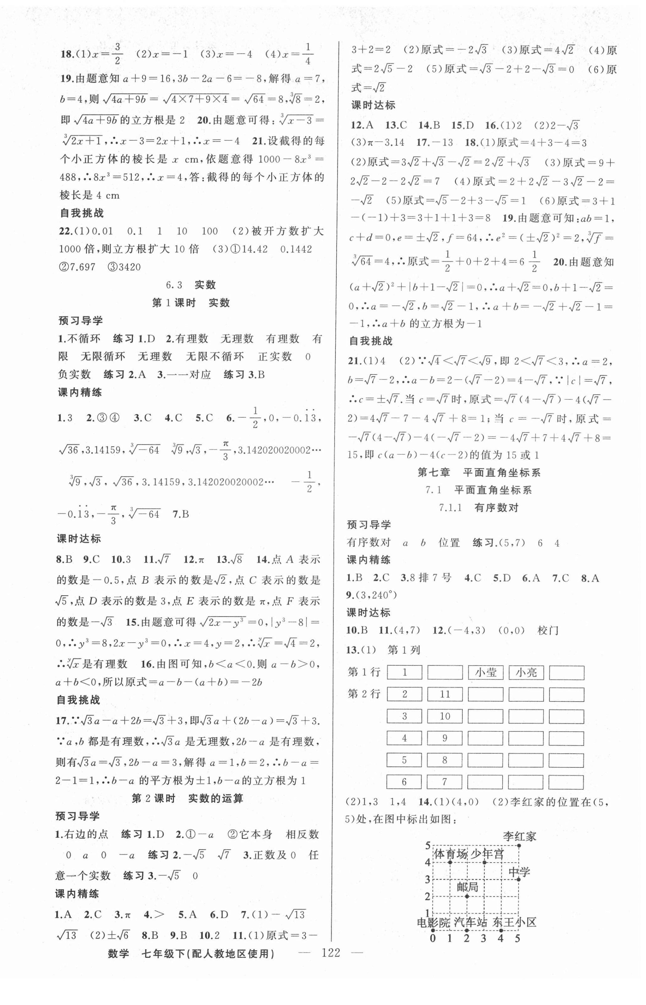 2022年黃岡金牌之路練闖考七年級數(shù)學(xué)下冊人教版 第6頁