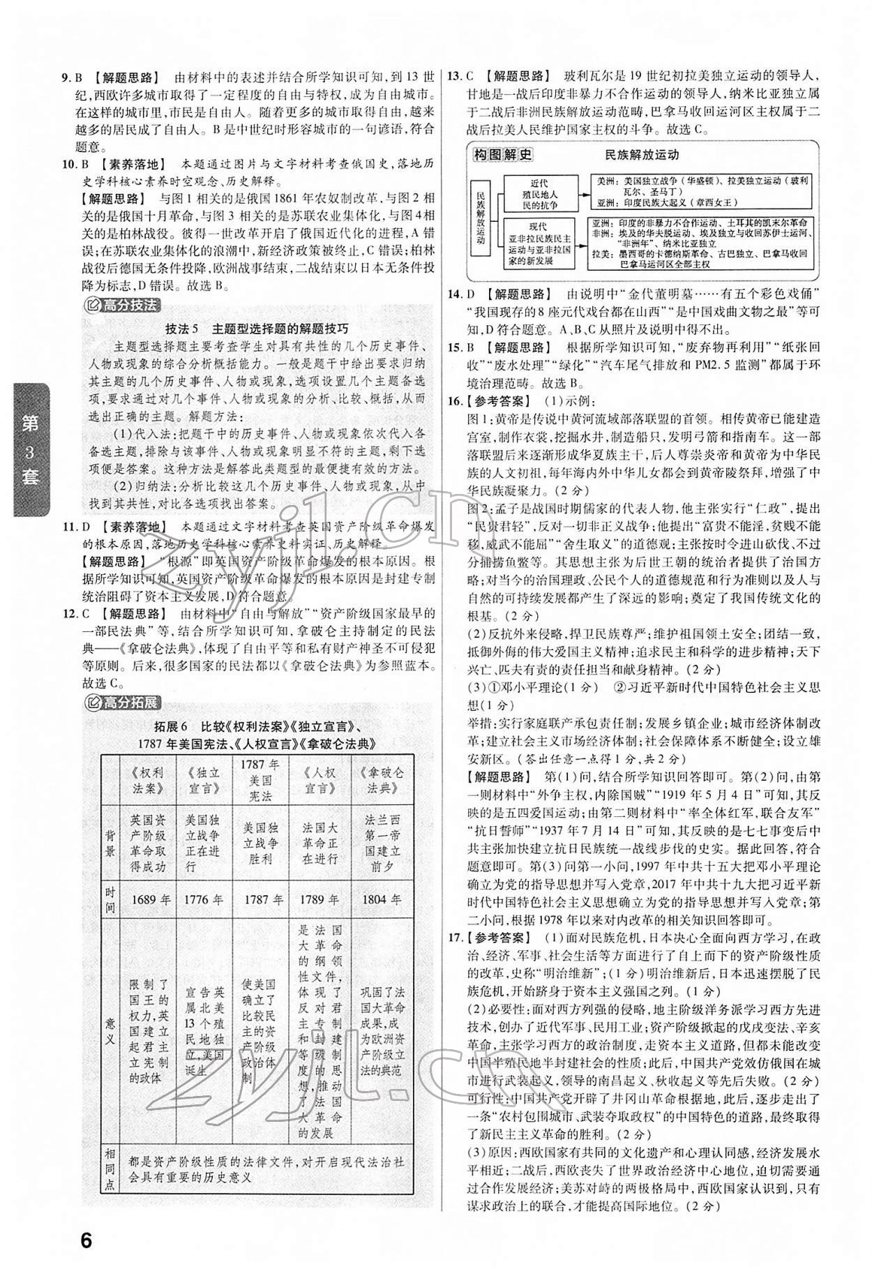 2022年金考卷45套匯編歷史山西專版 第6頁(yè)