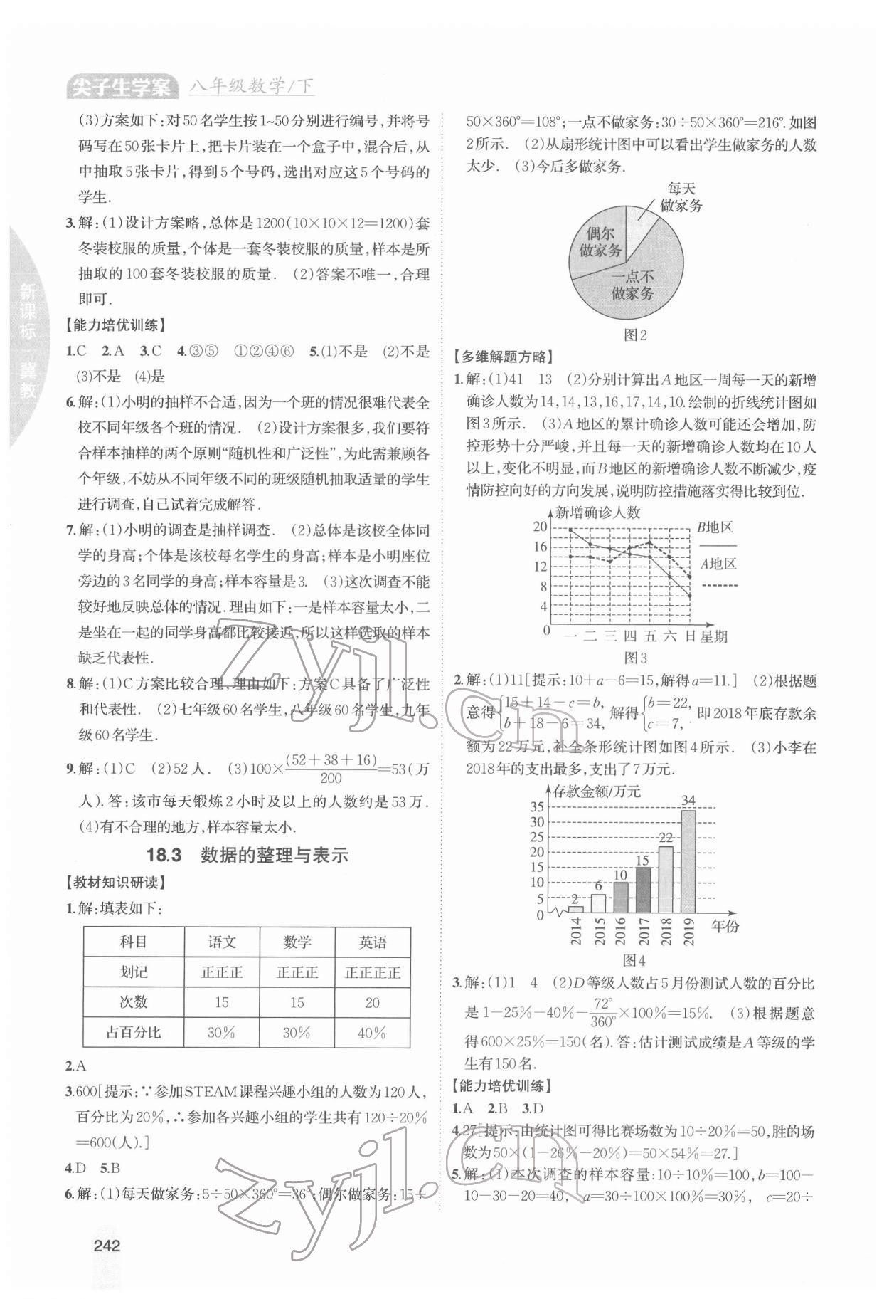 2022年尖子生学案八年级数学下册冀教版 参考答案第2页