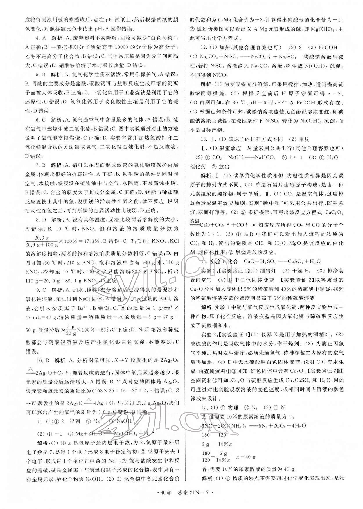 2022年江蘇省中考試卷匯編化學 第7頁