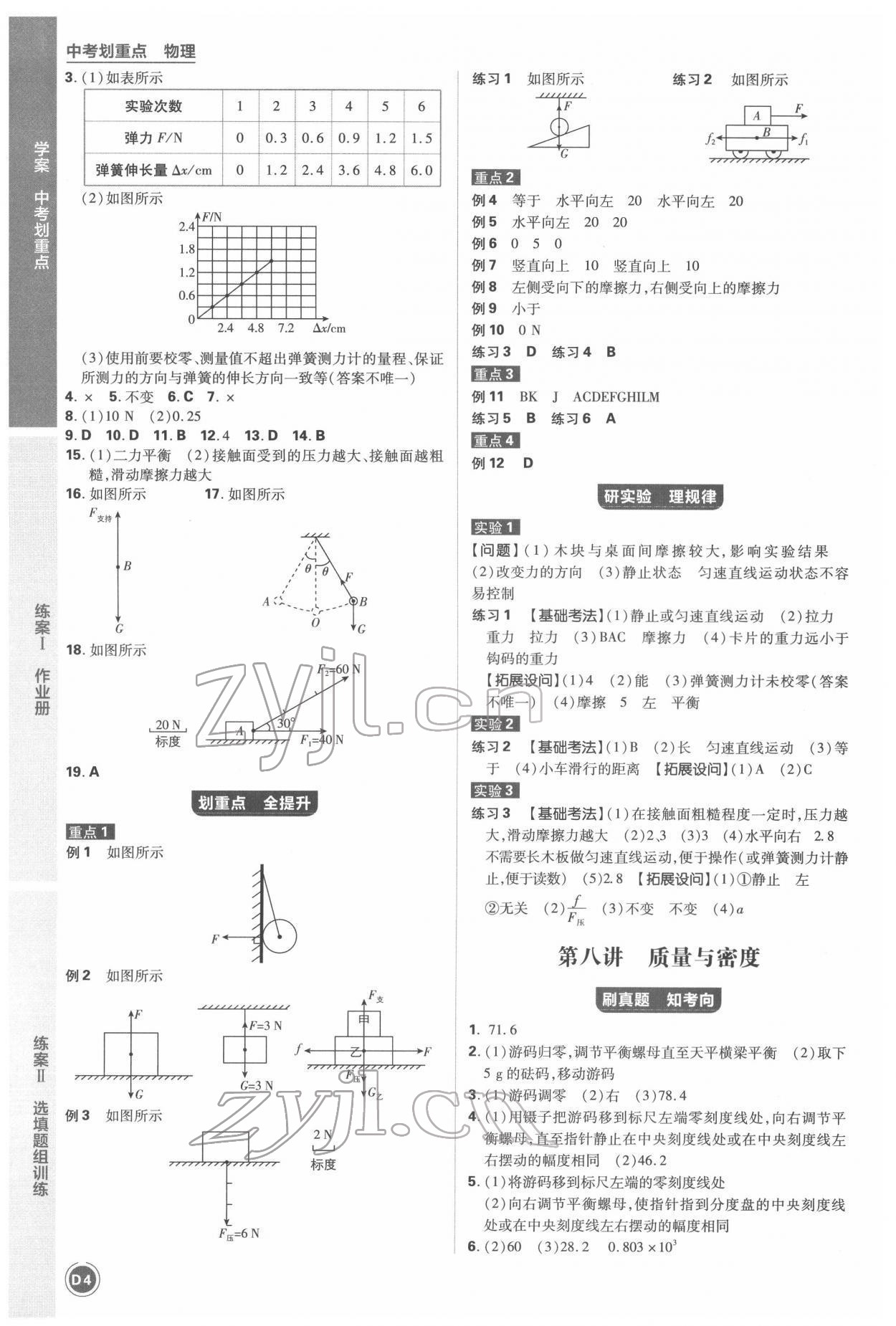 2022年中考劃重點(diǎn)物理中考安徽專版 參考答案第4頁