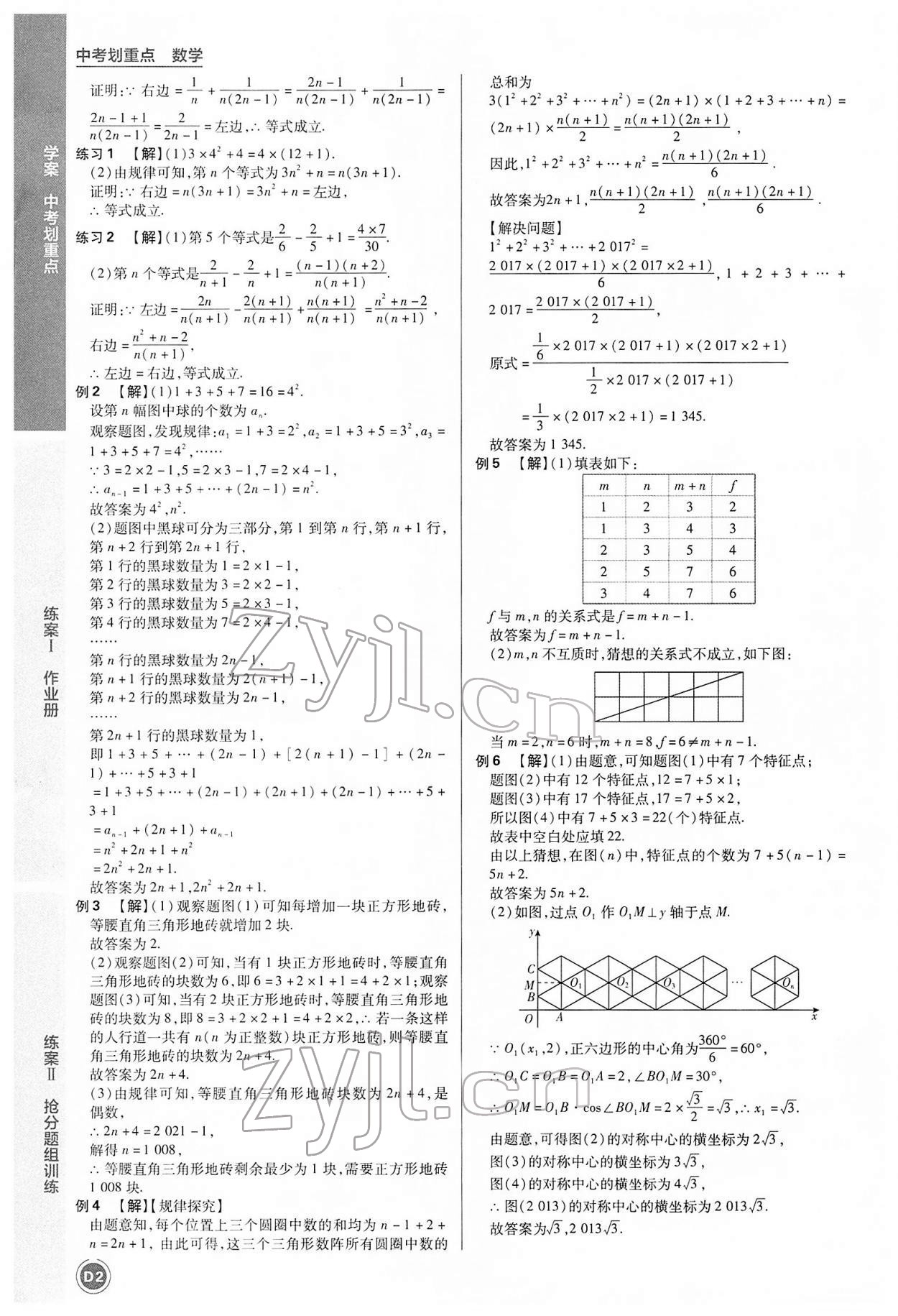 2022年中考划重点数学中考安徽专版 参考答案第2页