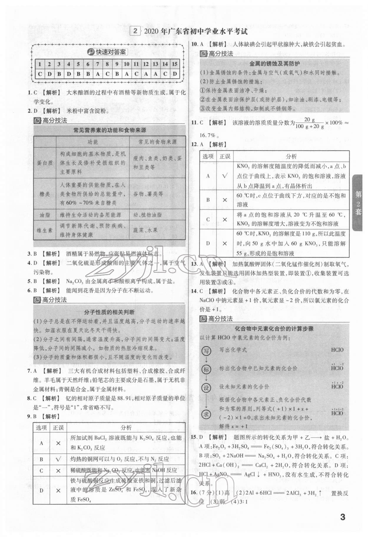 2022年金考卷廣東中考45套匯編化學(xué) 第3頁(yè)