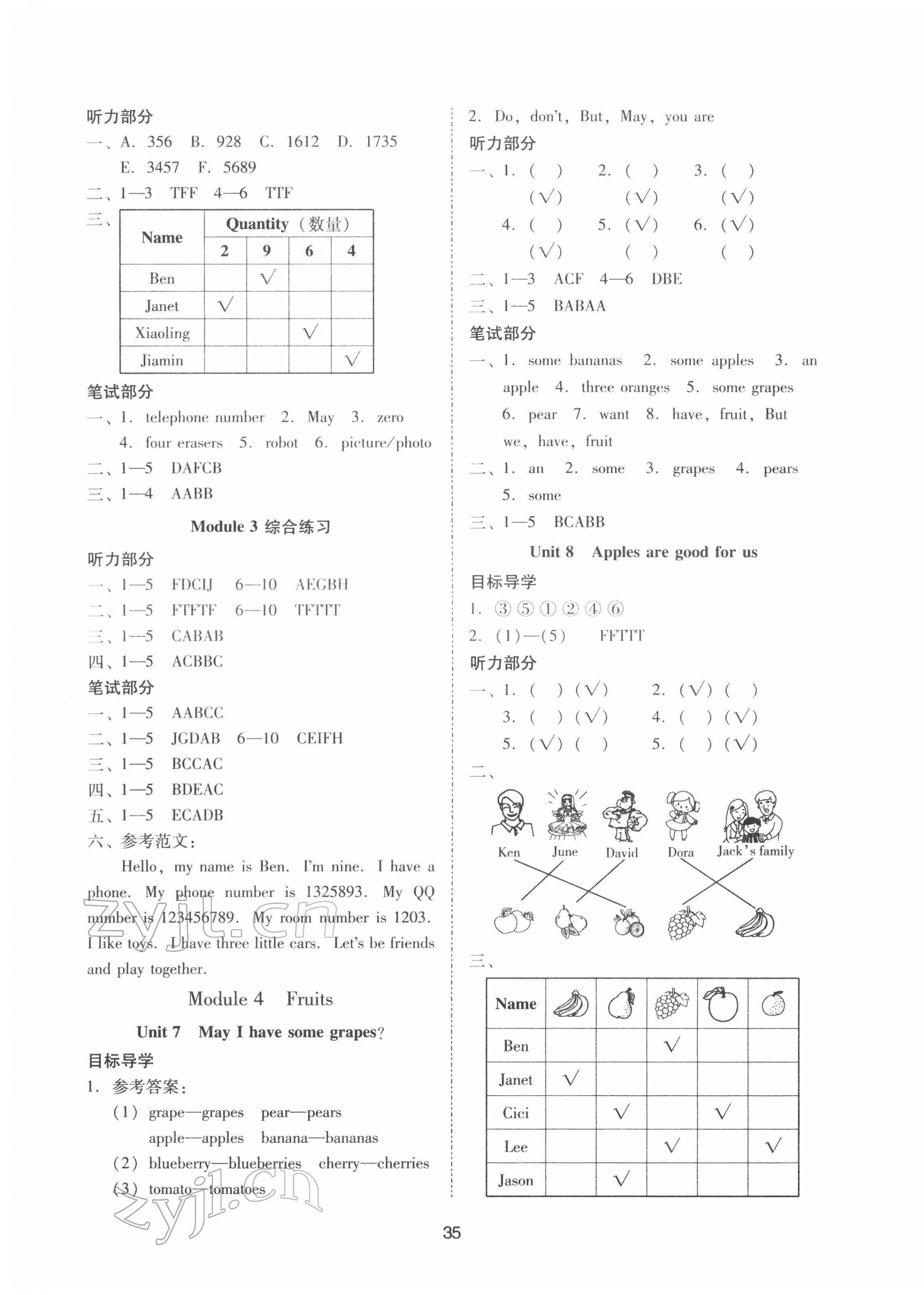 2022年目標(biāo)實(shí)施手冊(cè)三年級(jí)英語(yǔ)下冊(cè)教科版廣州專版 第3頁(yè)