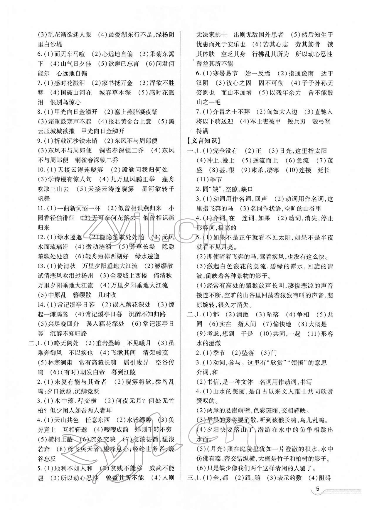 2022年中考档案初中总复习学案导学语文A版青岛中考 第5页