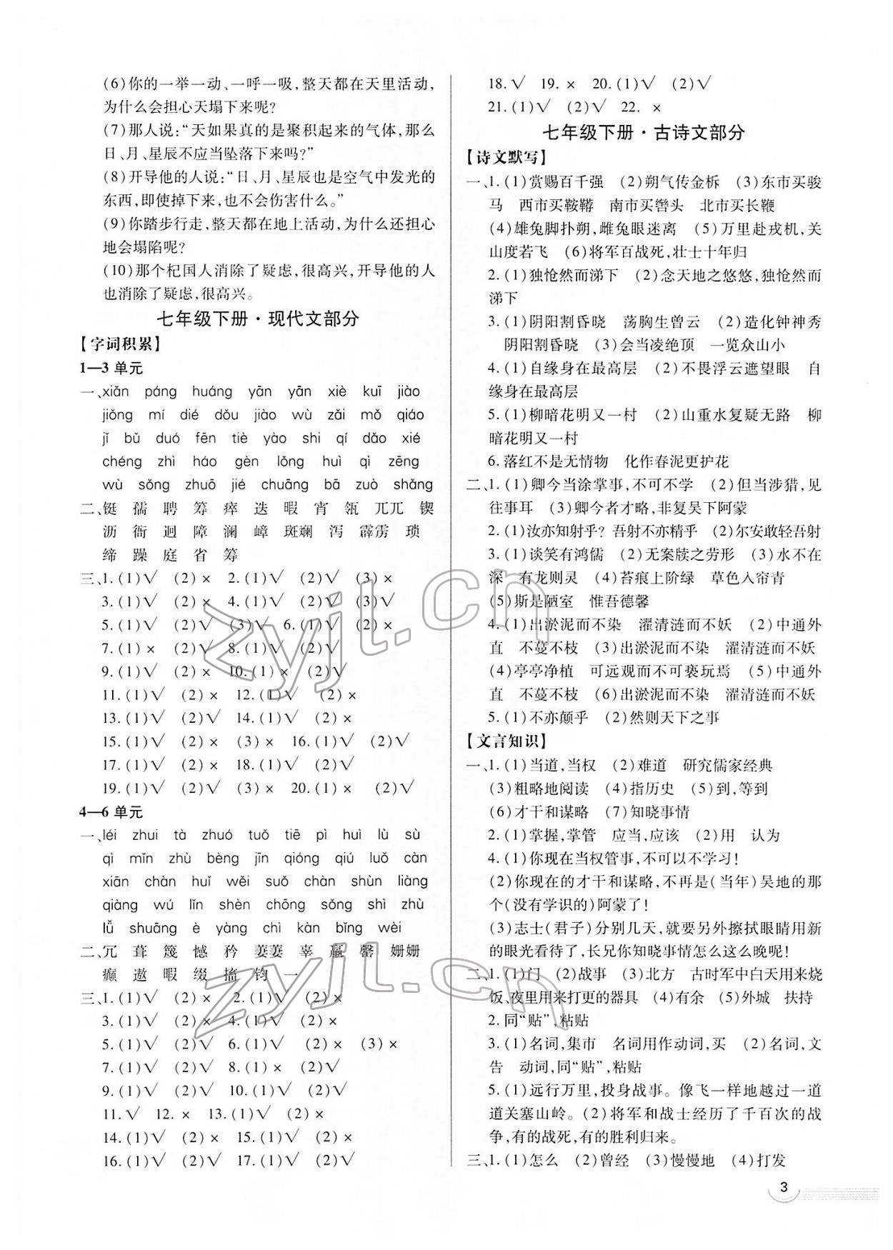 2022年中考档案初中总复习学案导学语文A版青岛中考 第3页