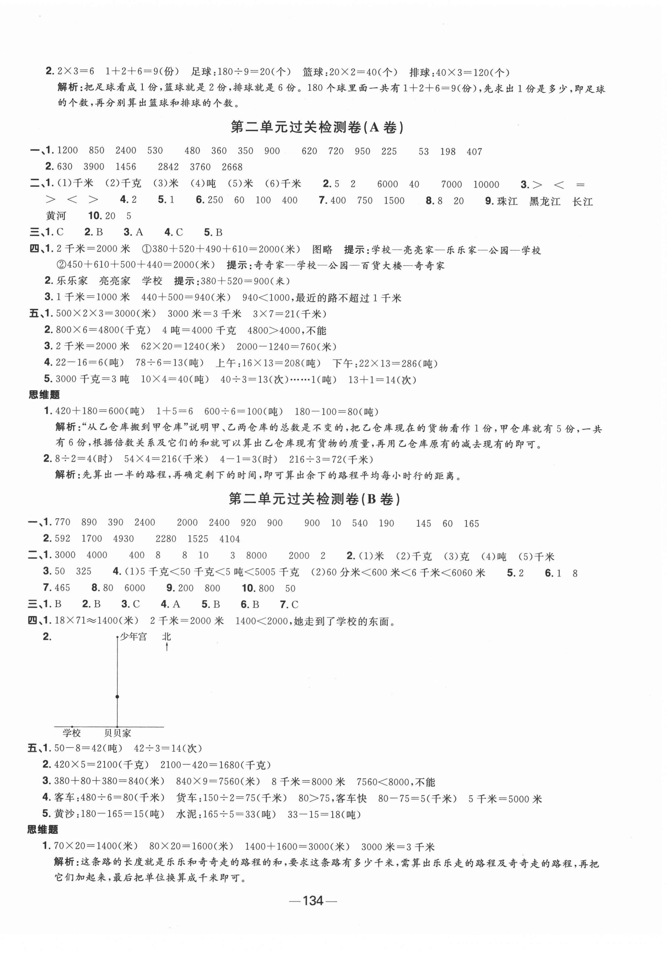 2022年陽光同學(xué)一線名師全優(yōu)好卷三年級數(shù)學(xué)下冊蘇教版 第2頁